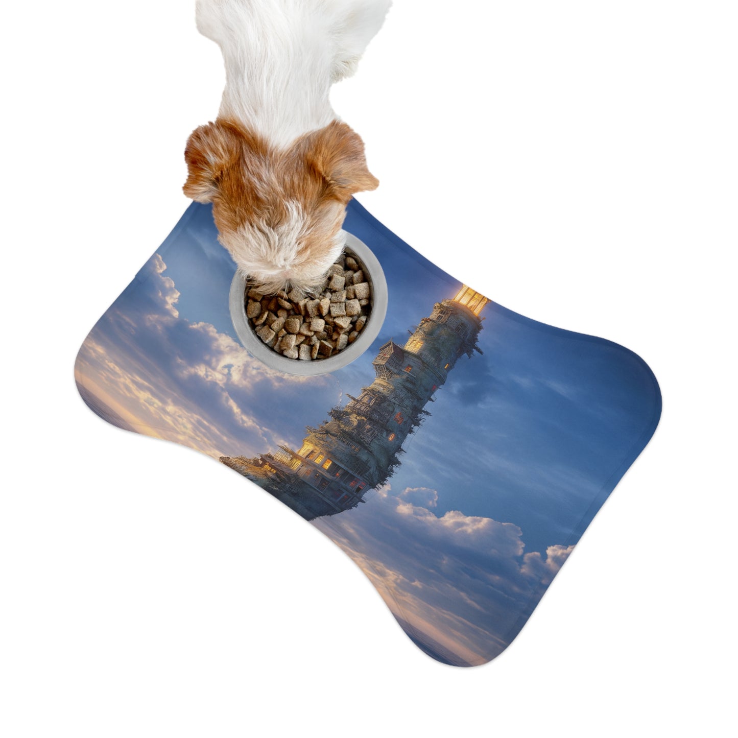 Luminous Sky Tower Pet Feeding Mats – Twilight Beacon for Your Furry Companions