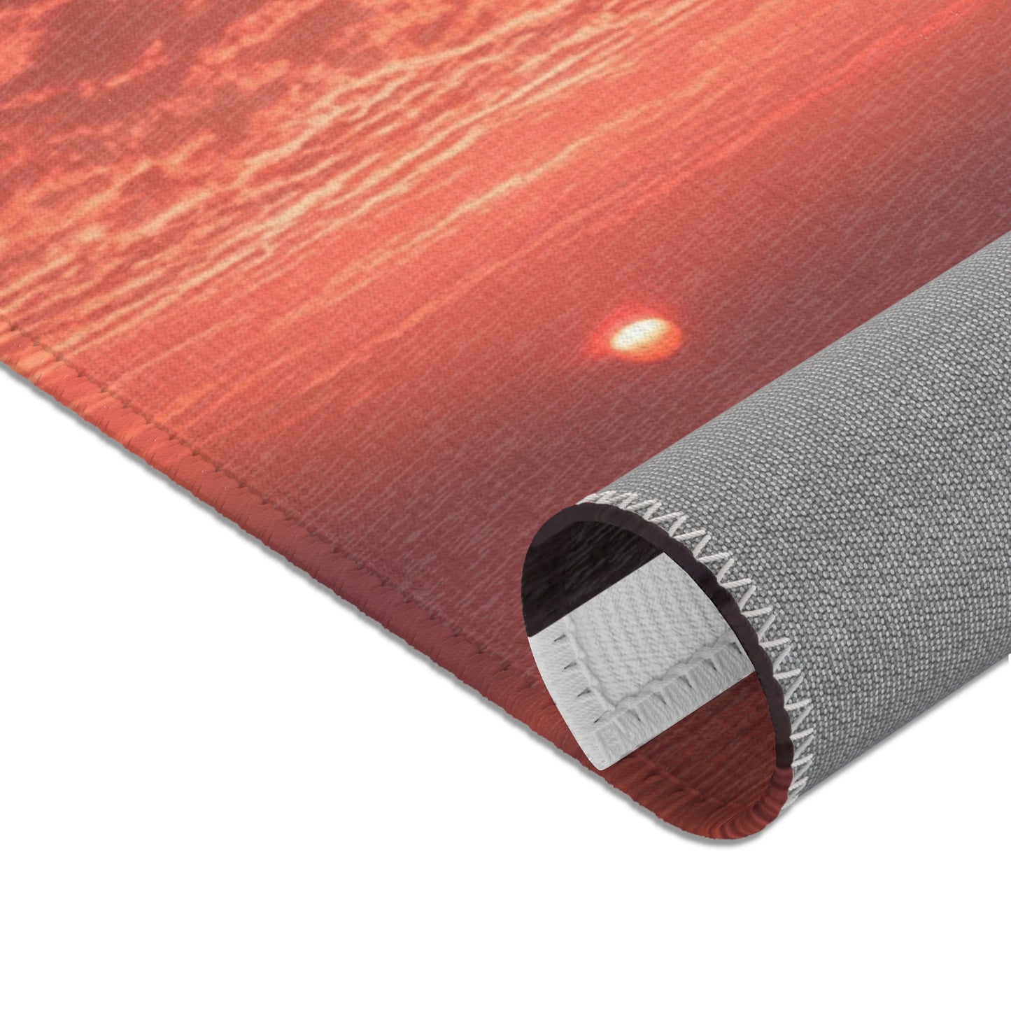 Lone Traveler Staircase Rug – Crimson Sunset Skyway
