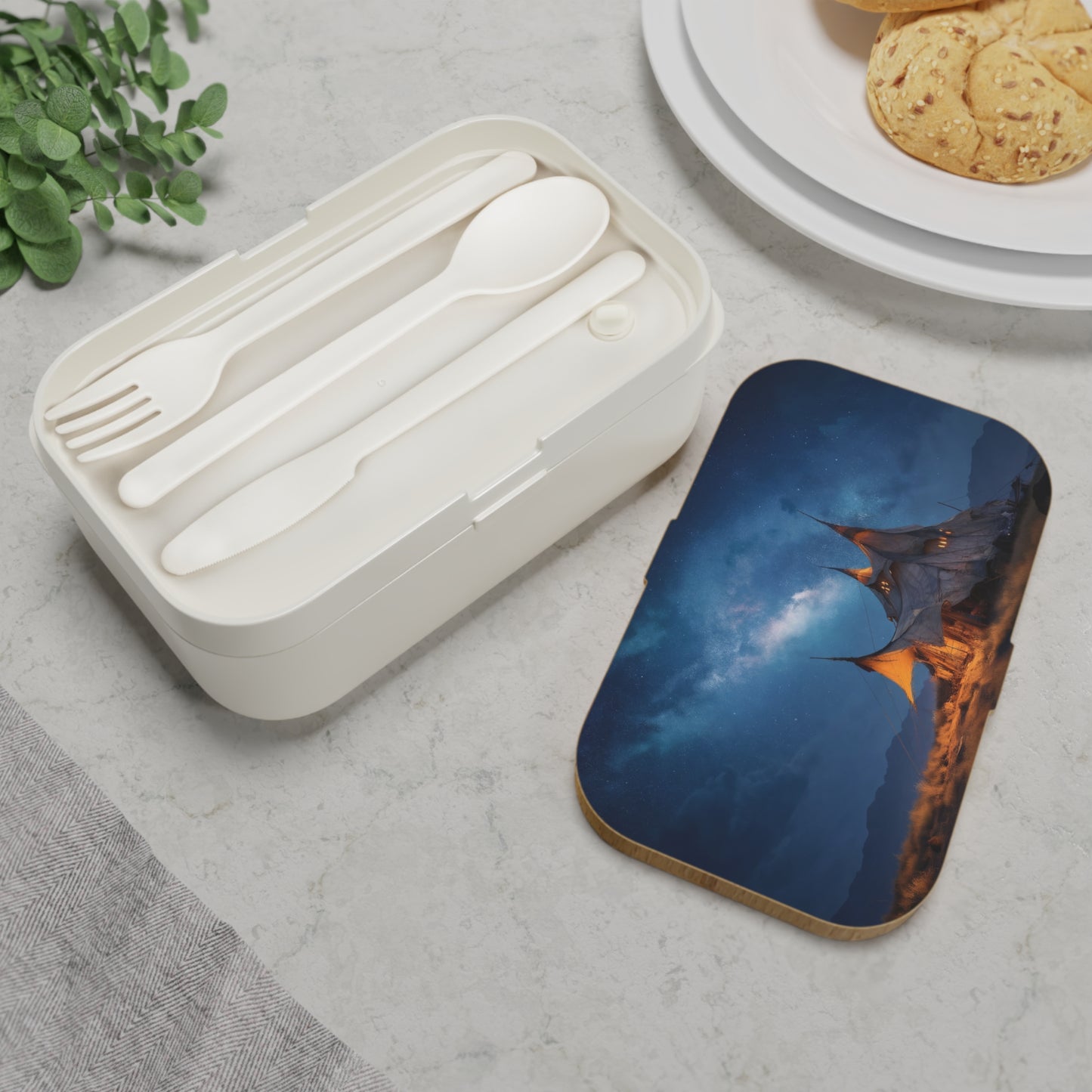 Starlit Nomad Tent Bento Lunch Box – Milky Way Haven
