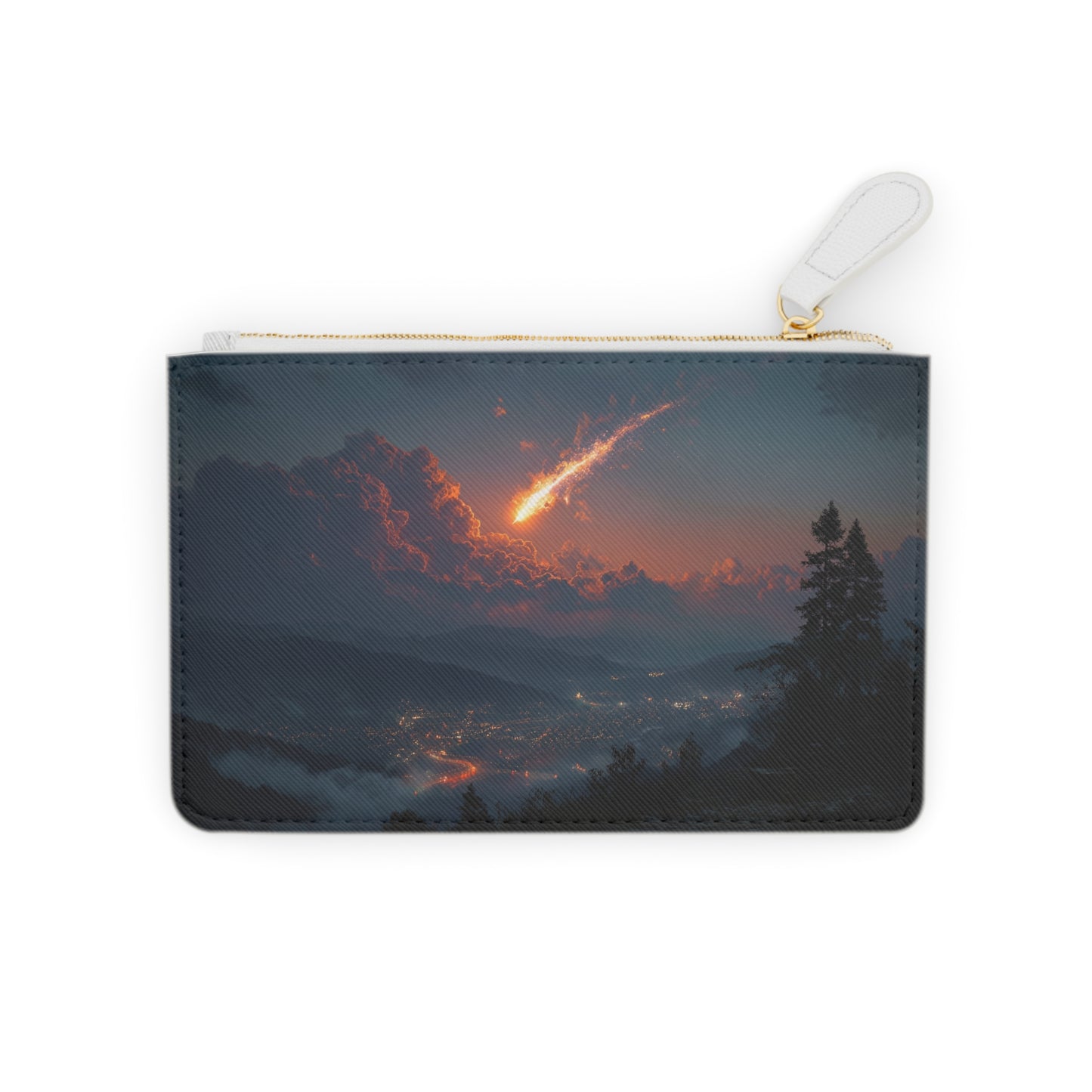 Celestial Fireball Mini Clutch Bag – Twilight Skyfall Dreamscape