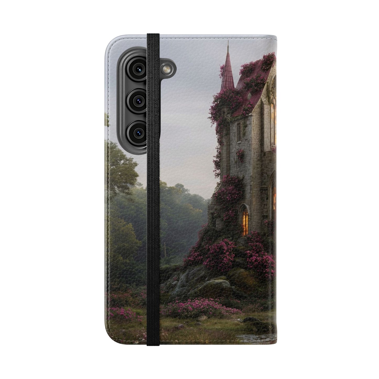 Blossom Spire Flip Cases – Pink Ivy Gothic Castle Cover