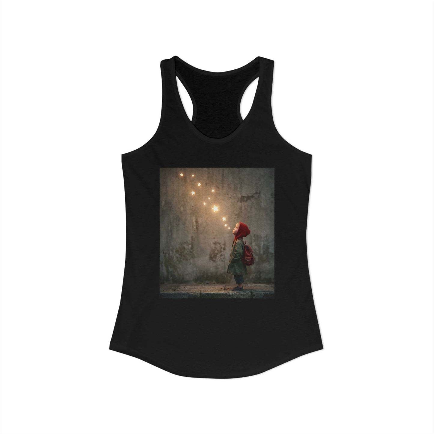 Starfall Journey Women's Ideal Racerback Tank – Child Wondering at Ascending Stars
