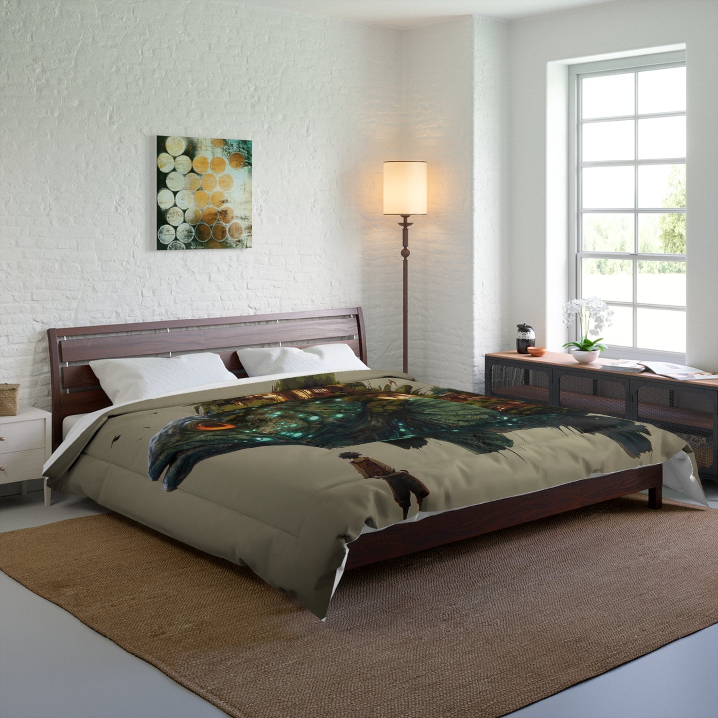 Skyfish Village Comforter – Glowing Aquatic Dreamscape