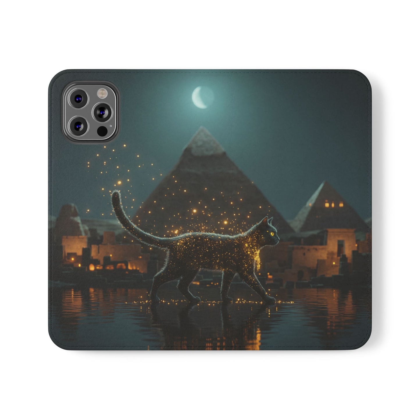 Celestial Vortex Flip Cases – Indigo Cloud Dreamscape