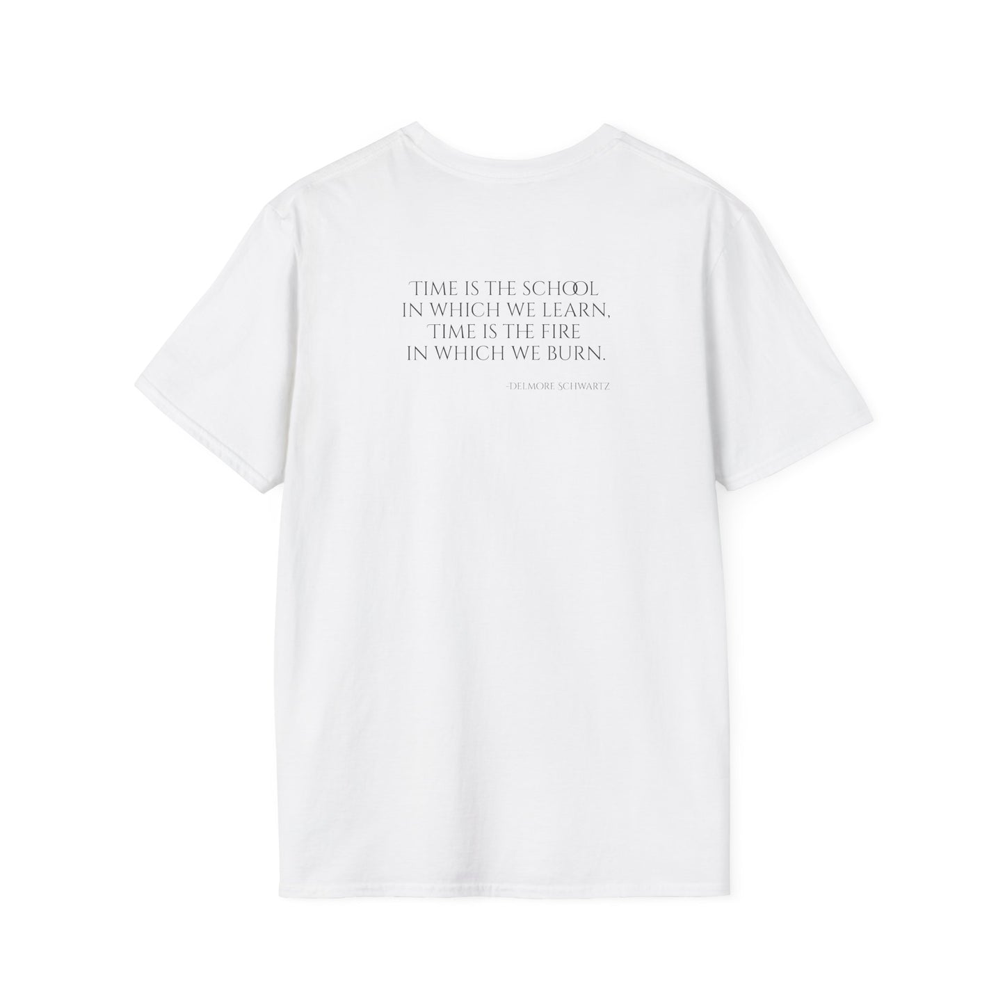 Black T-Shirt with Delmore Schwartz Quote - Product