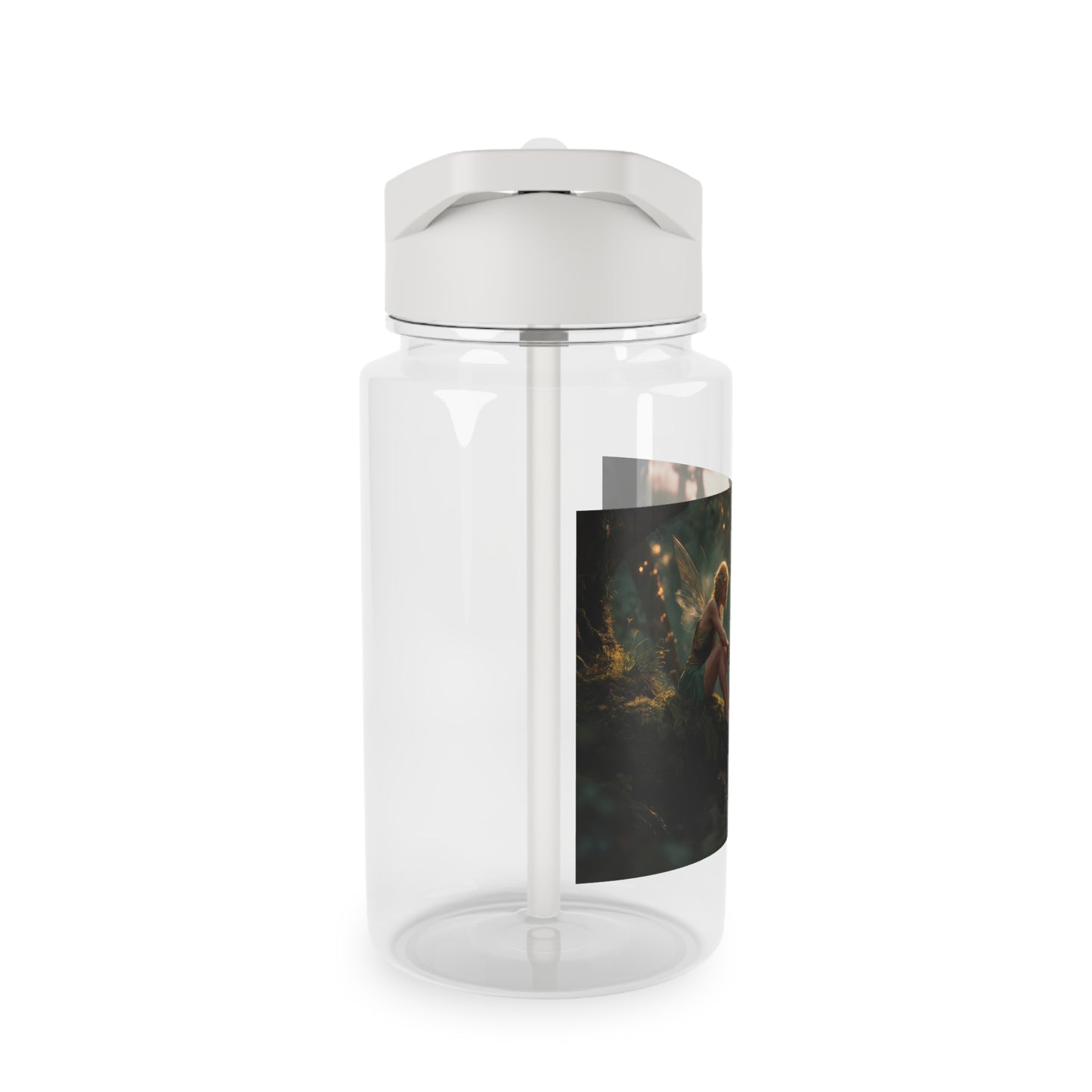 Forest Sentinel Tritan Water Bottle – Mossy Cliff Guardian