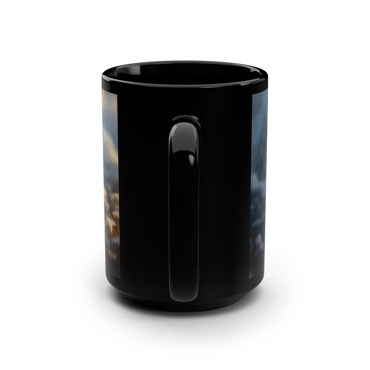 Sleeping Dragon Guardian Black Mug, 15oz – Frost-Kissed Peaceful Rest