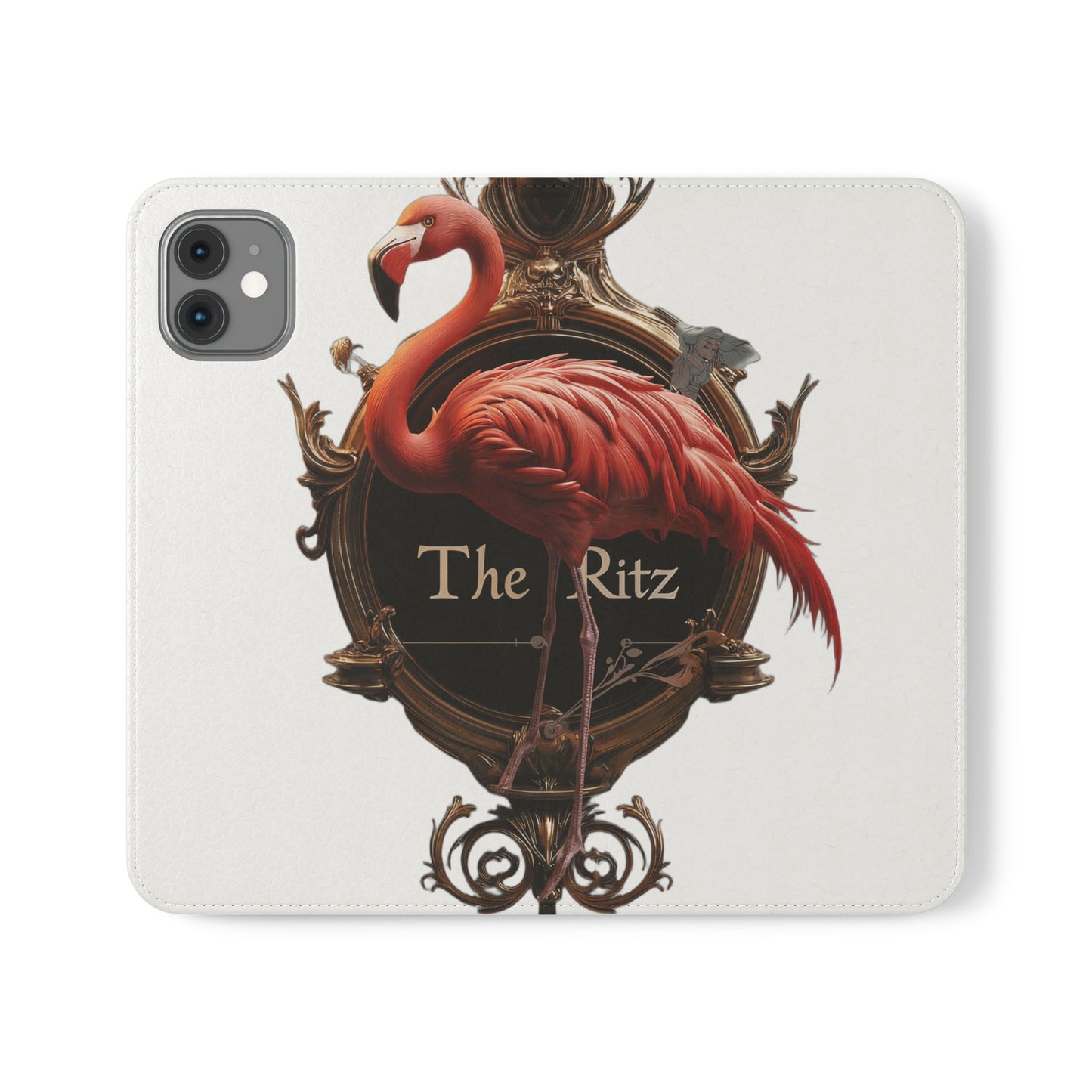 The Ritz Flamingo Flip Cases – Gilded Ornate Frame Art Design