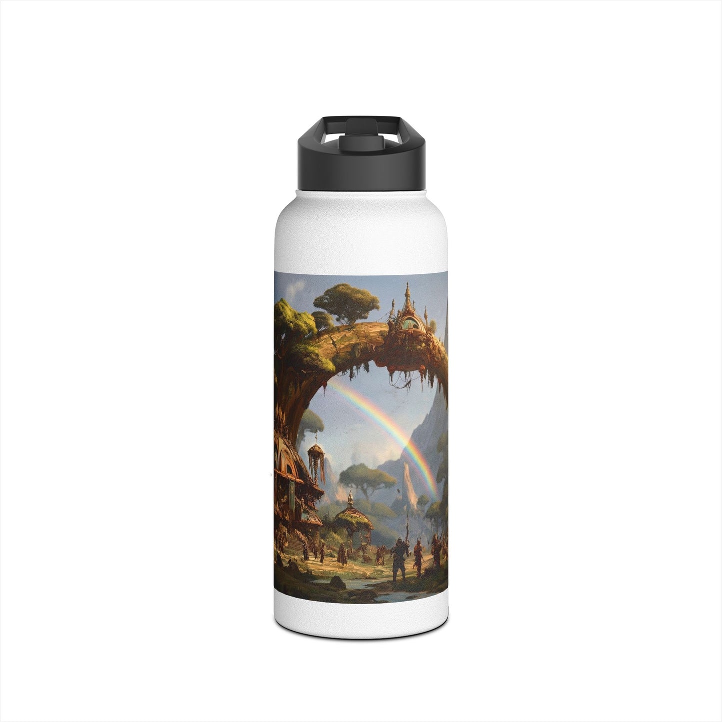 Arcane Grove Gateway Water Bottle – Twin Rainbows Over Living Bridge