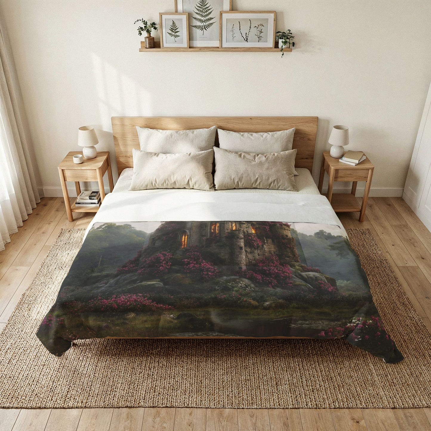 Blossom Castle Cotton Comforter – Pink Spire Sanctuary