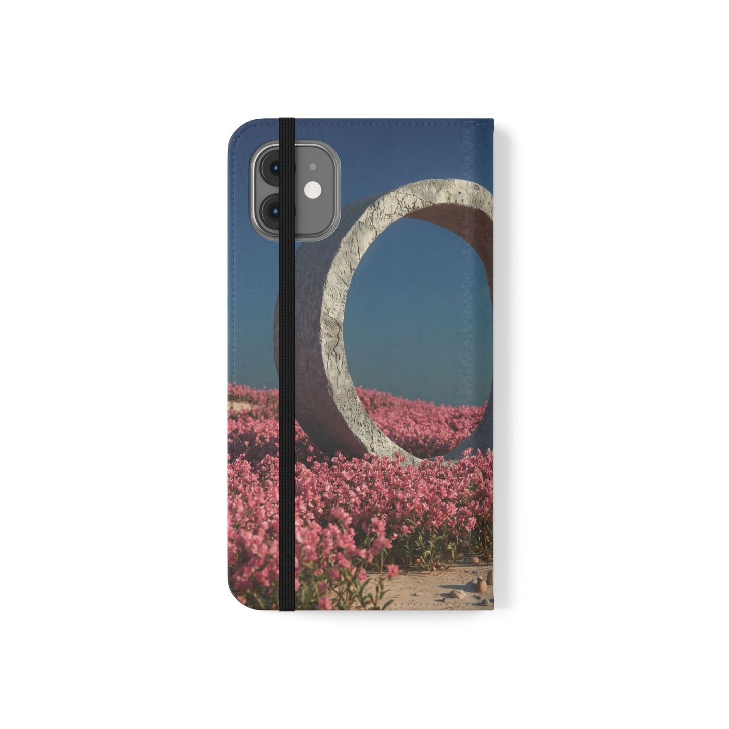 Stone Circle Flip Cases – Pink Flower Field Monument