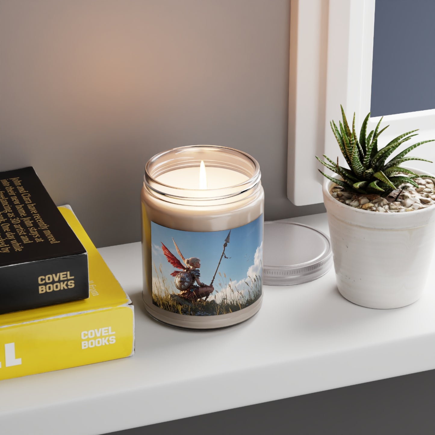 Guardian of the Wind Scented Soy Candles with White Lid, 9oz – Sunset Vigil on the Ridge