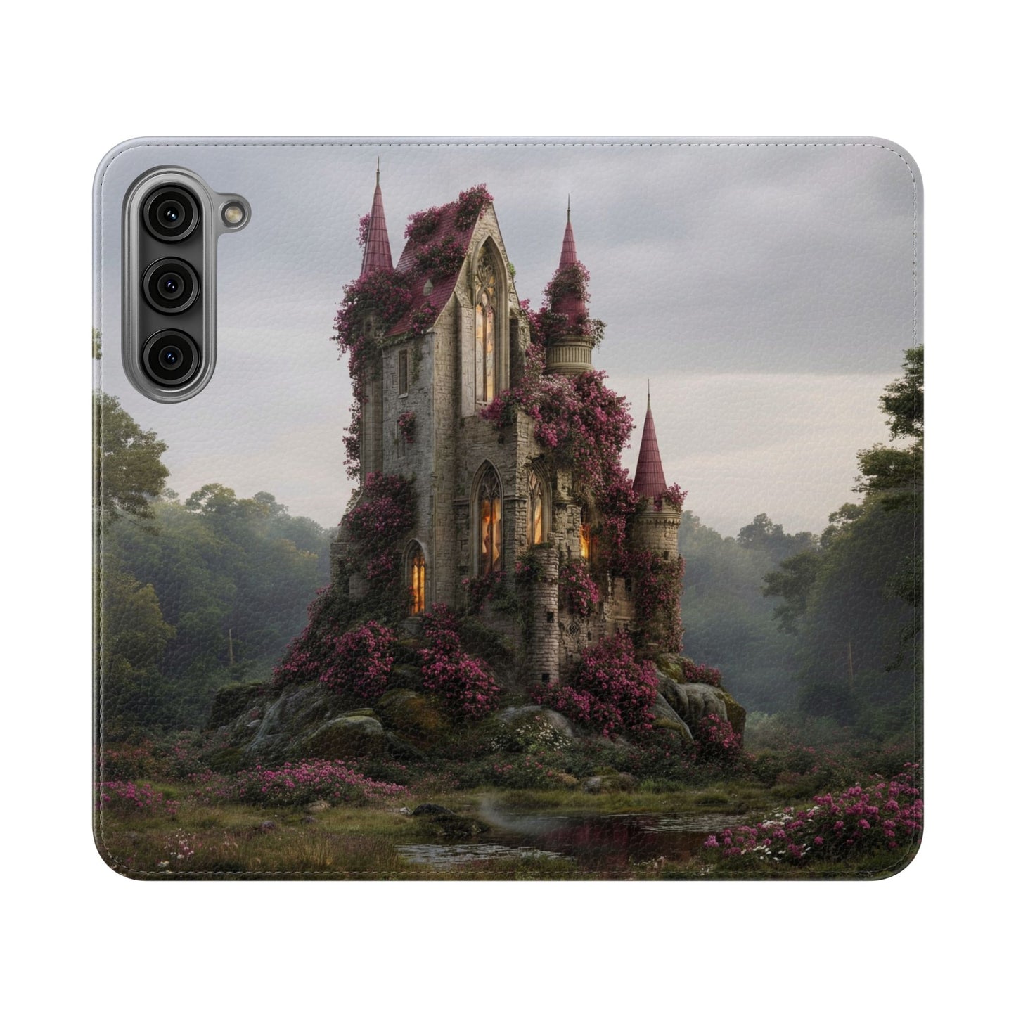 Blossom Spire Flip Cases – Pink Ivy Gothic Castle Cover