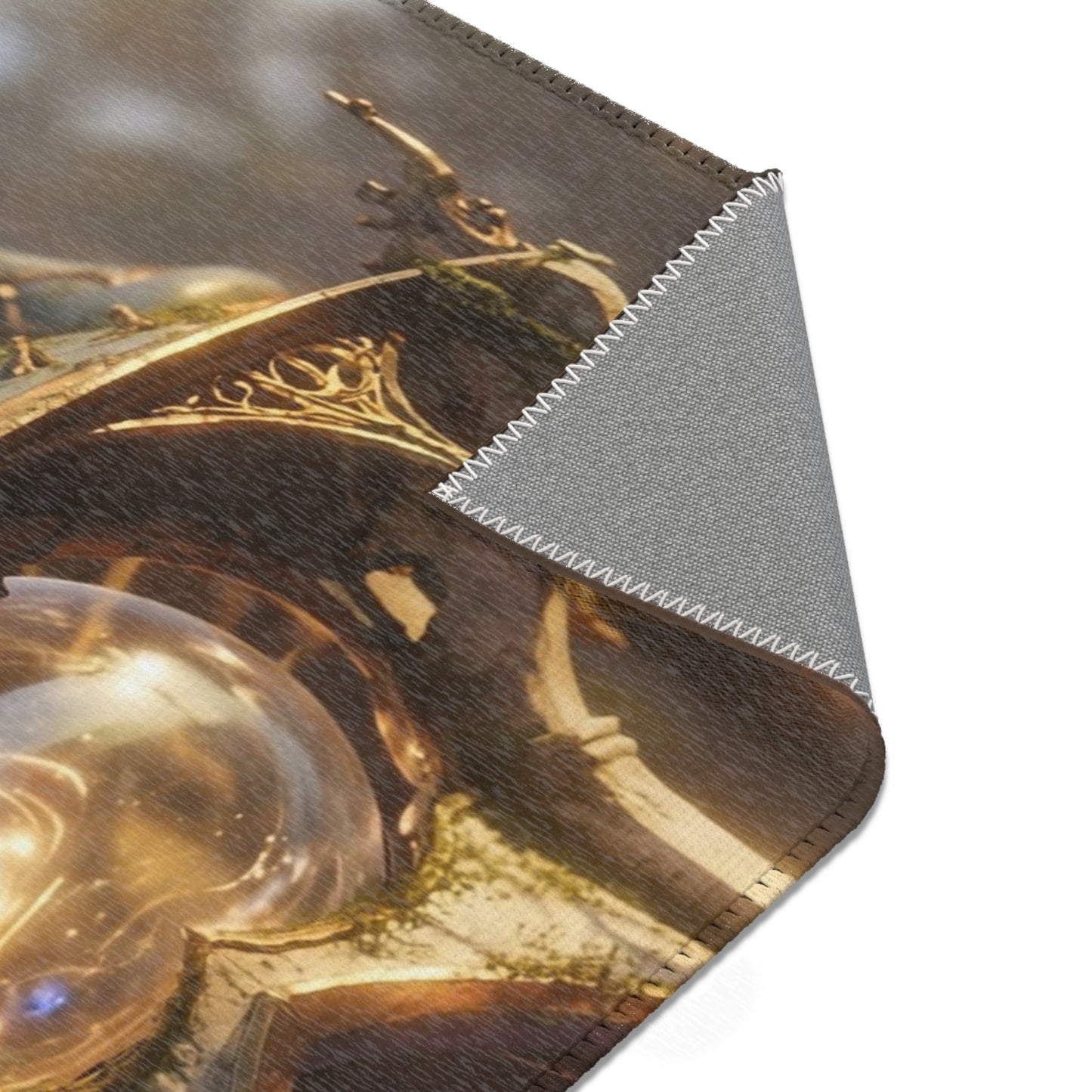Whispering Clocktower Area Rug – Twilight Magic in Stone