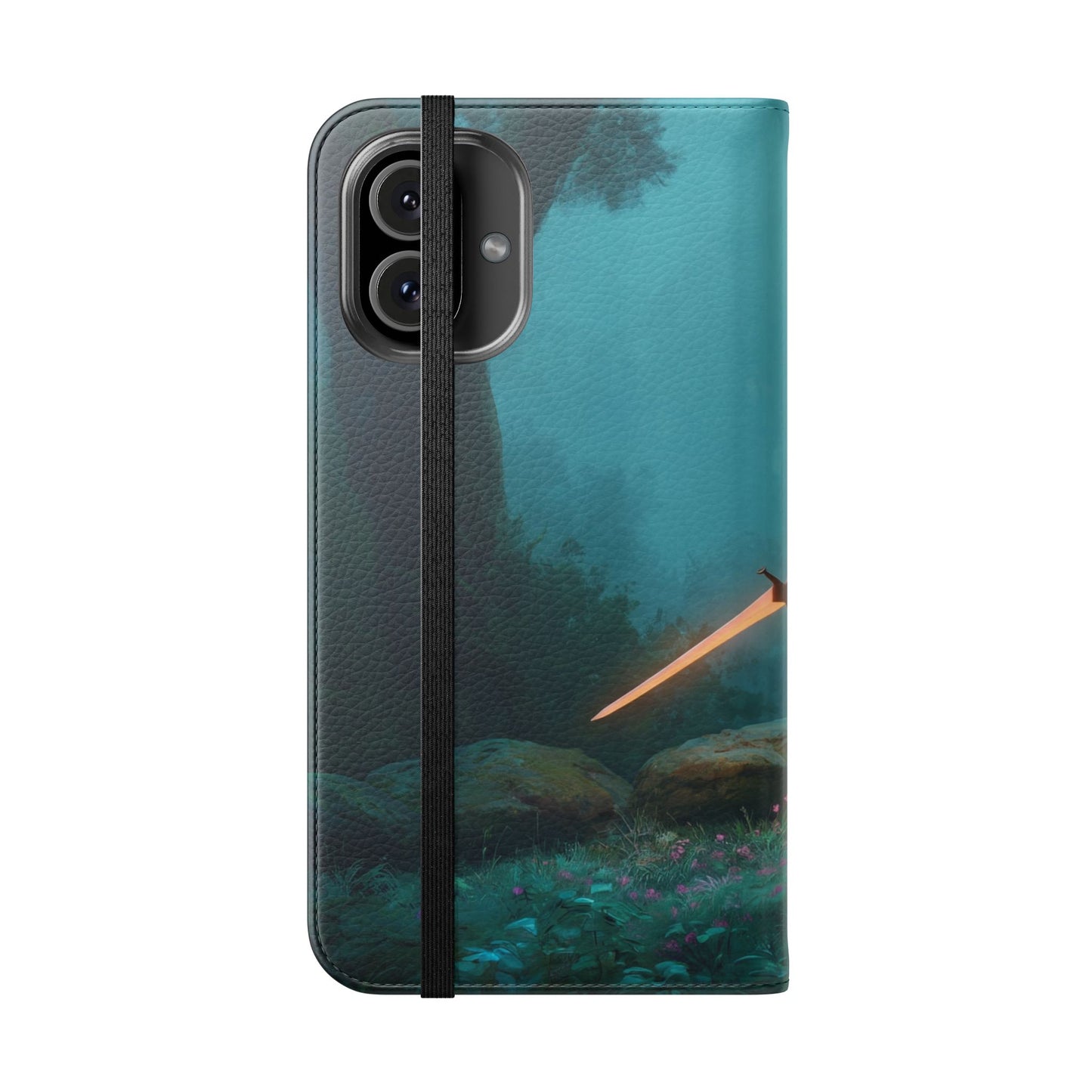 Forest Guardian Flip Cases – Elven Sentinel with Glowing Blade