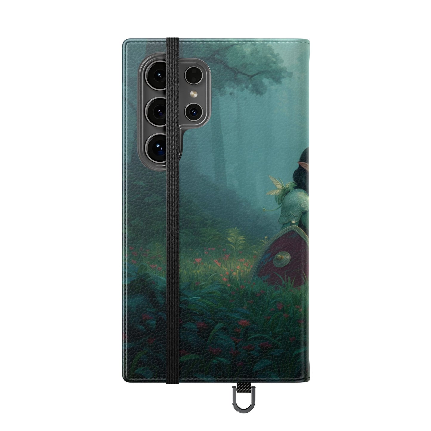 Woodland Sentinel Flip Cases – Green Knight in Misty Grove