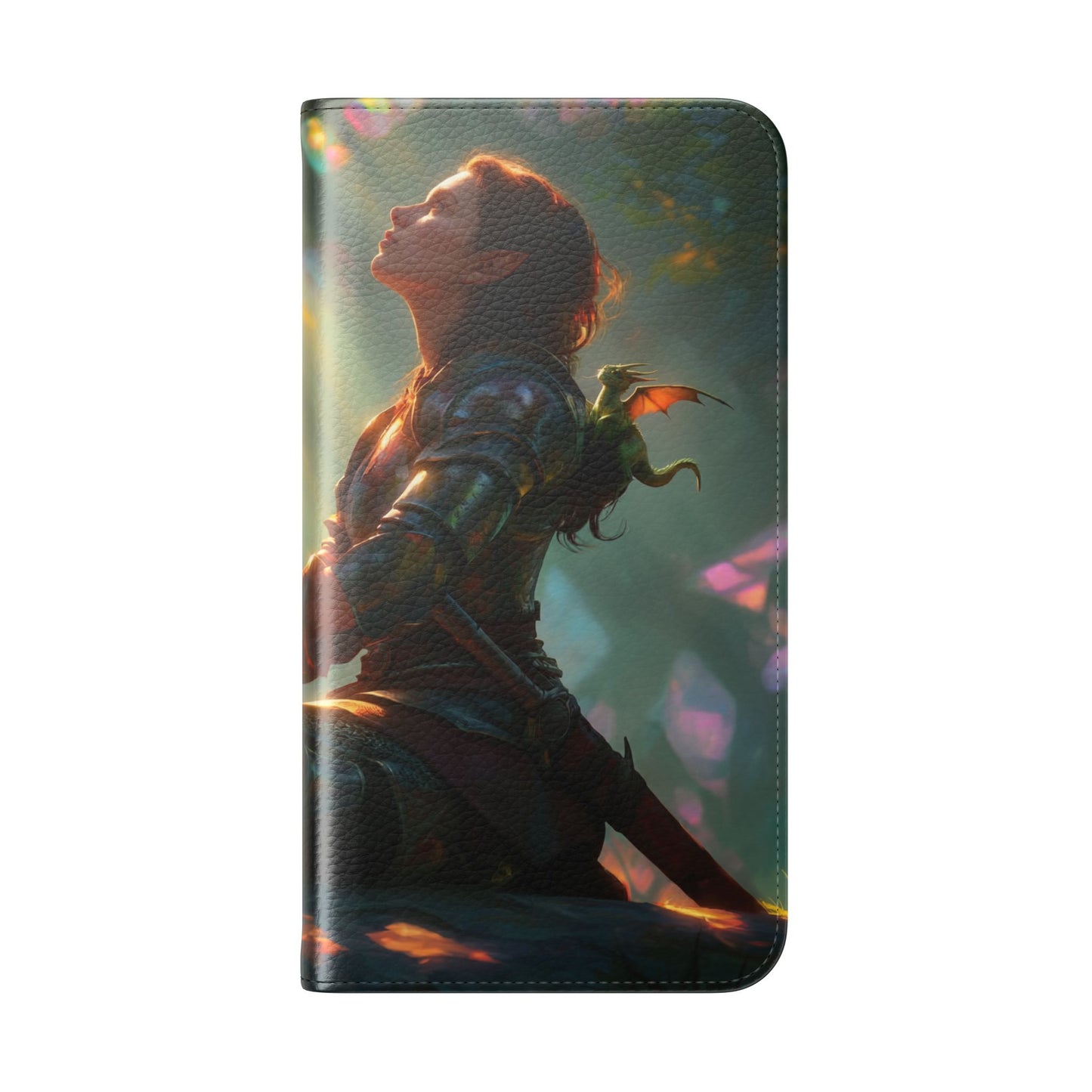 Crystal Grove Sentinel Flip Cases – Iridescent Forest Dawn Guardian