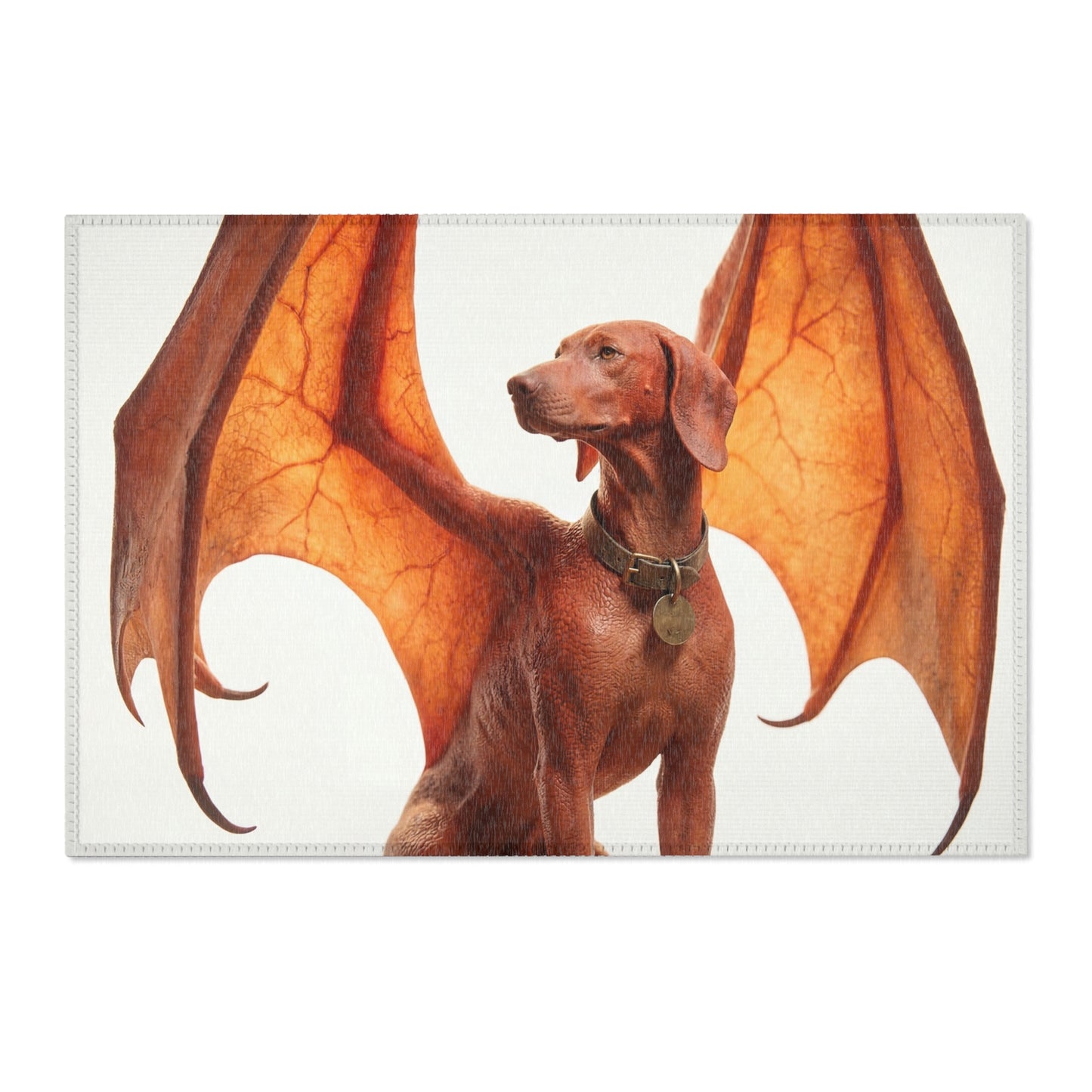 Winged Hound Area Rug – Amber Glow Guardian