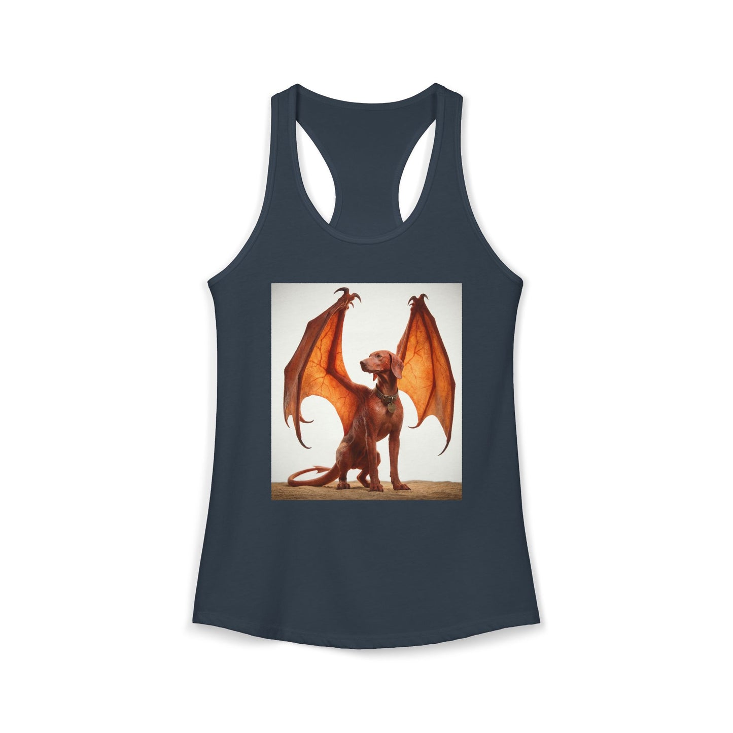Winged Hound Women's Ideal Racerback Tank – Amber Sentinel on Stone