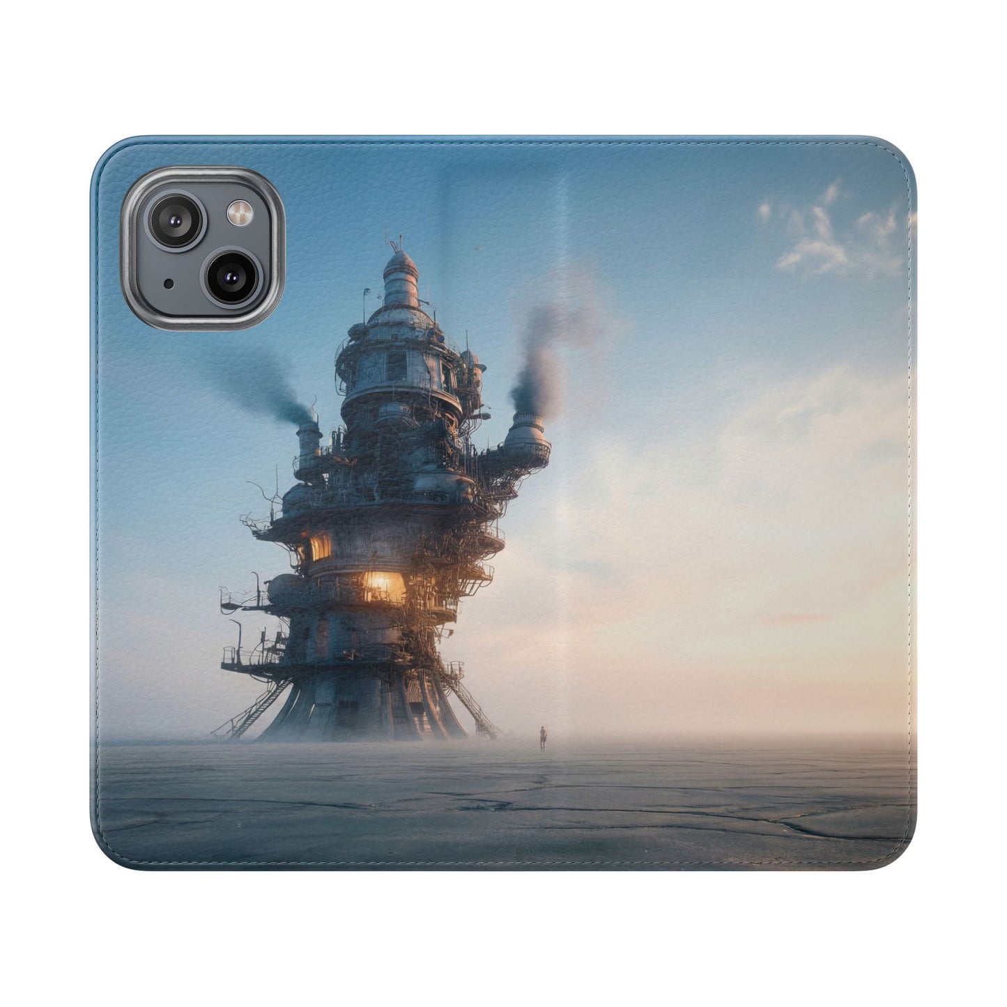 Steam-Stack Tower Flip Cases – Industrial Dawn Sentinel
