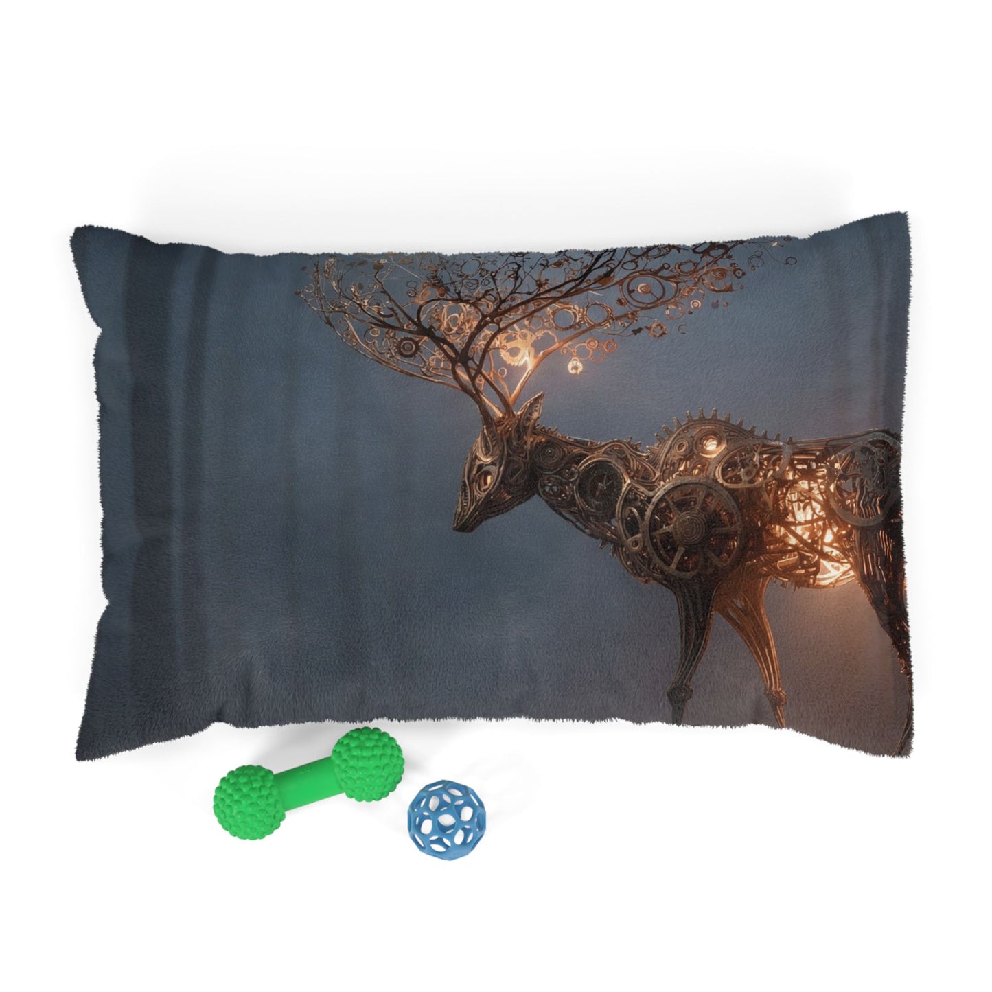 Steampunk Stag Pet Bed – Gilded Gearheart Forest Dweller