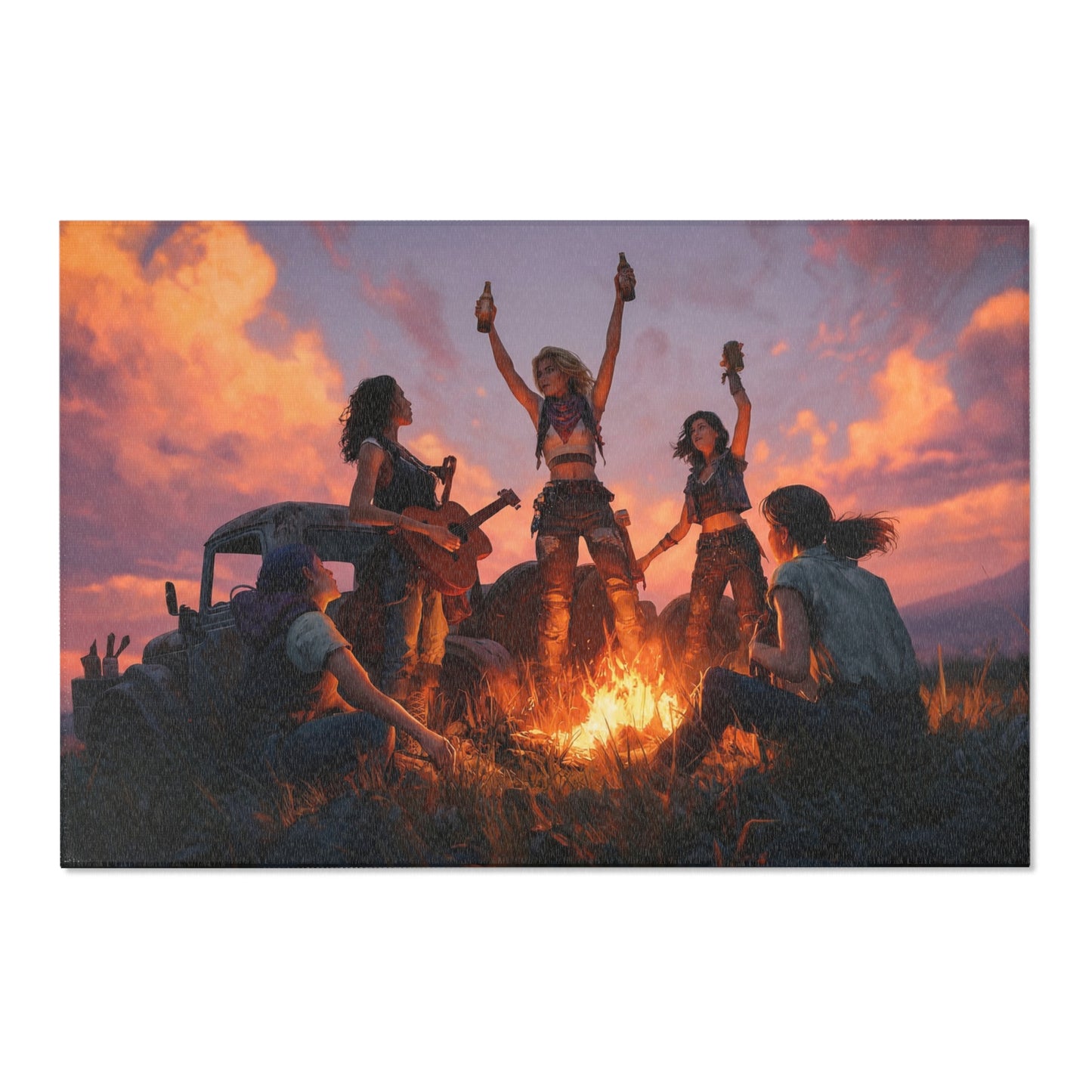 Sunset Roadtrip Campfire Rug – Cheers to the Open Sky