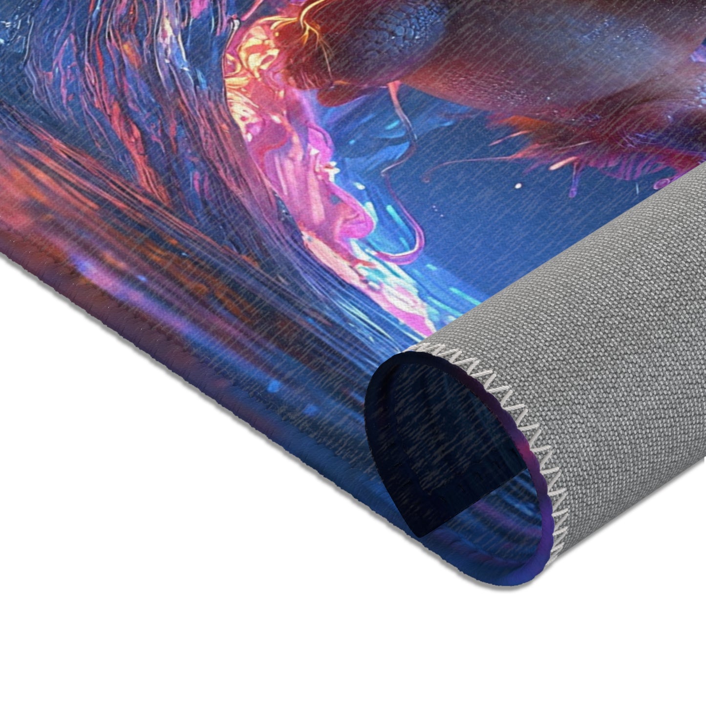 Neon Dragonling Area Rugs – Liquid Light Playtime