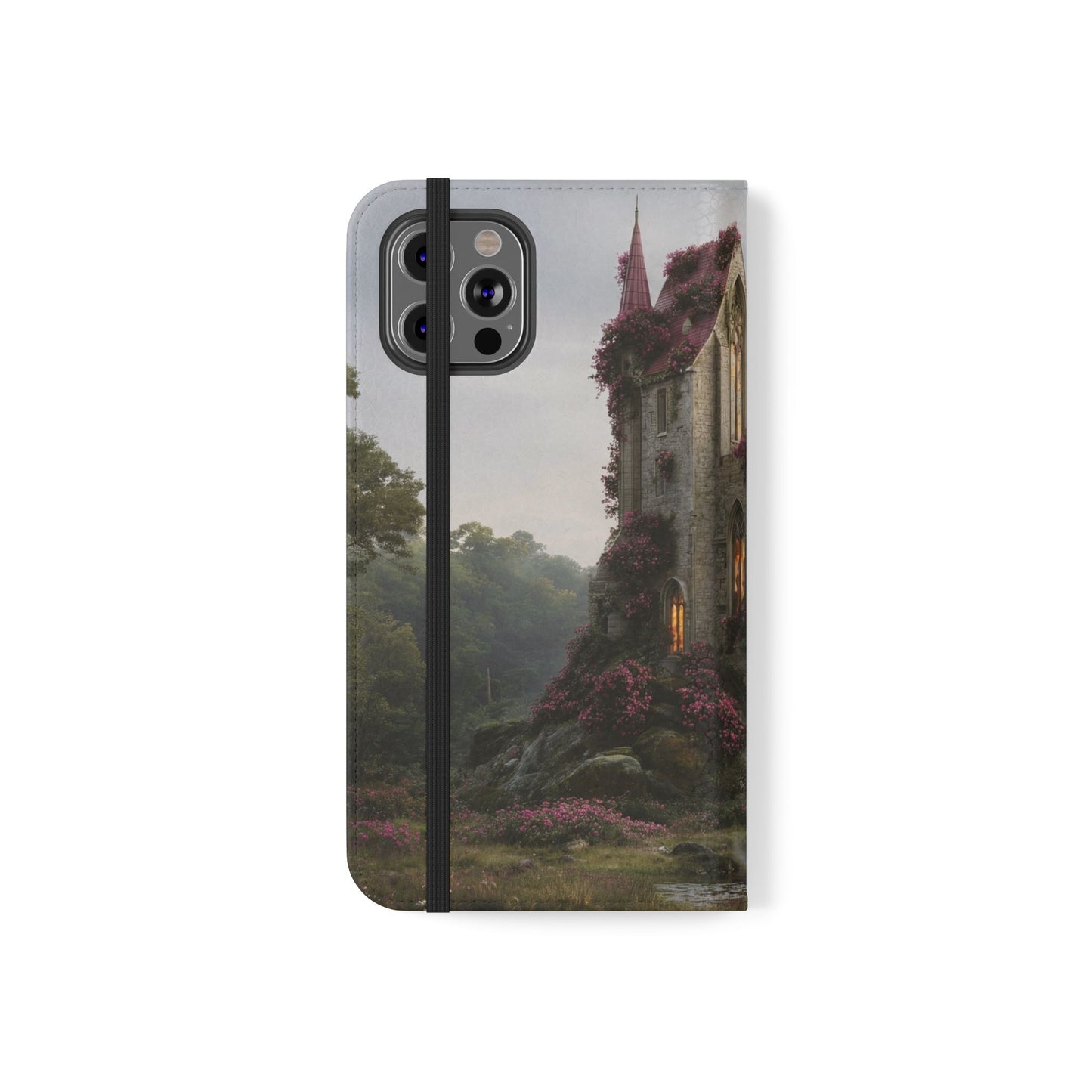 Blossom Spire Flip Cases – Pink Ivy Gothic Castle Cover