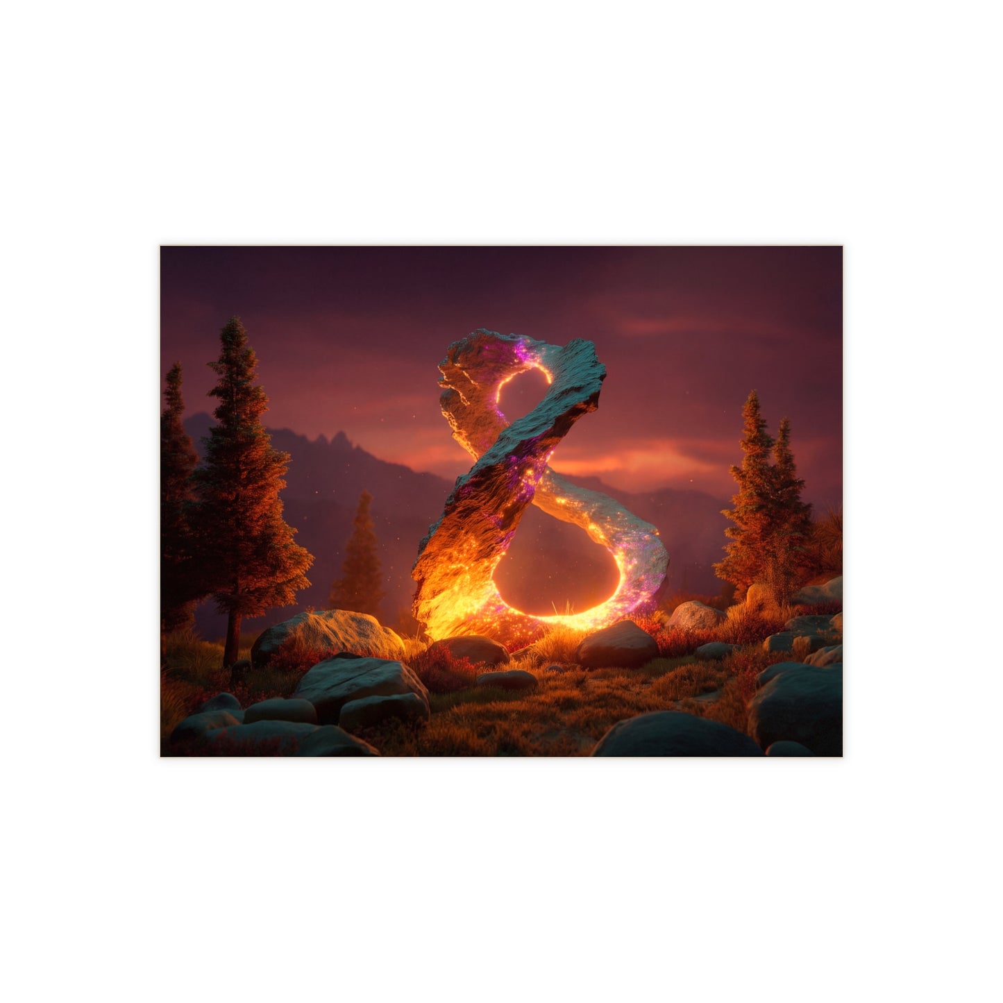 Celestial Infinity Stone Ceramic Photo Tile – Glow of the Twilight Portal