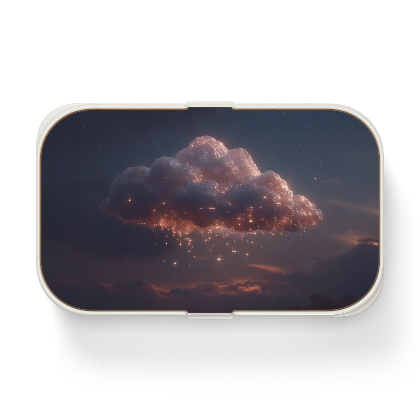 Celestial Cloud Bento Lunch Box – Starlight Rain Dreamscape