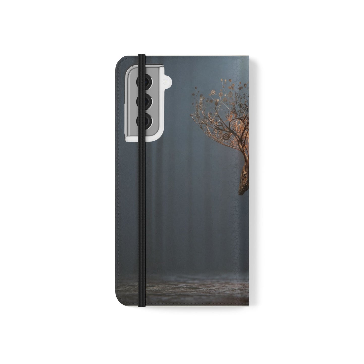Mechanical Deer Flip Cases – Gears and Twilight Forest Guardian