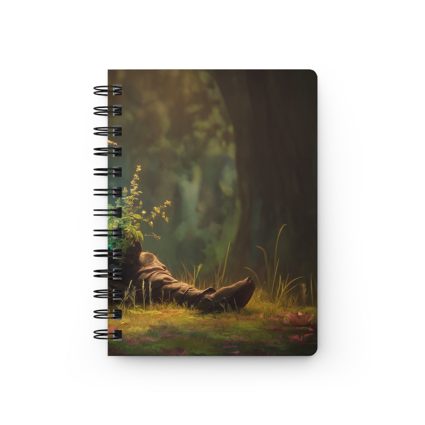 Forest Sentinel Spiral Bound Journal – Luminescent Guardian in Sunlit Thicket