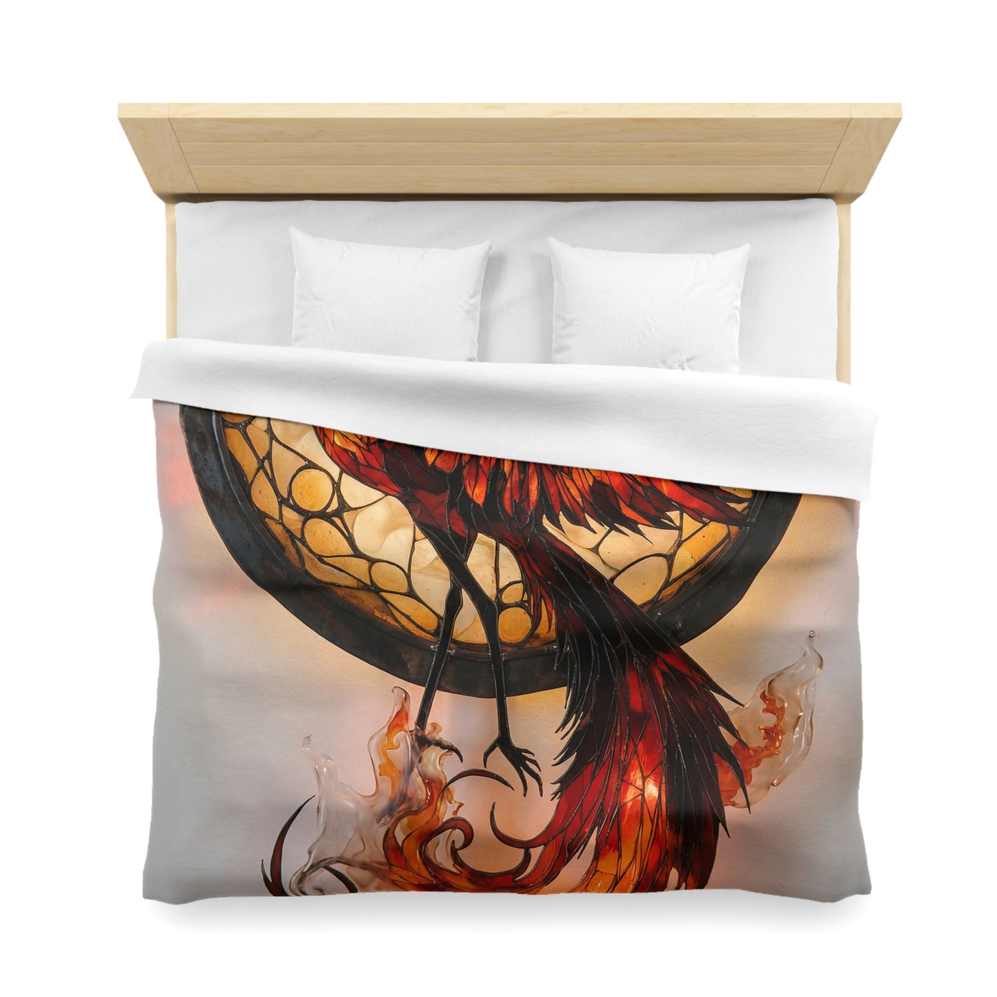 Phoenix Reborn Microfiber Duvet Cover – Amber Flame Dreamscape