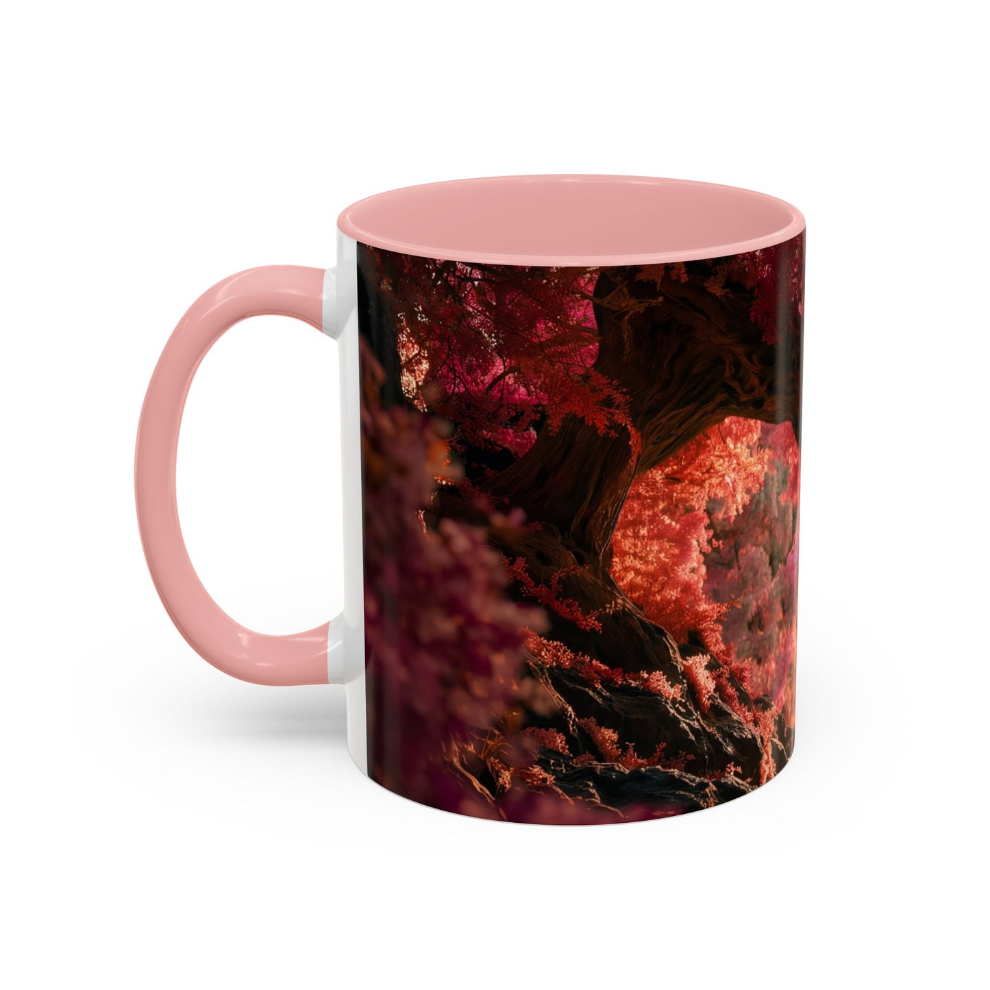 Crimson Heart Grove Accent Coffee Mug (11, 15oz) – Twisted Canopy Romance Scene