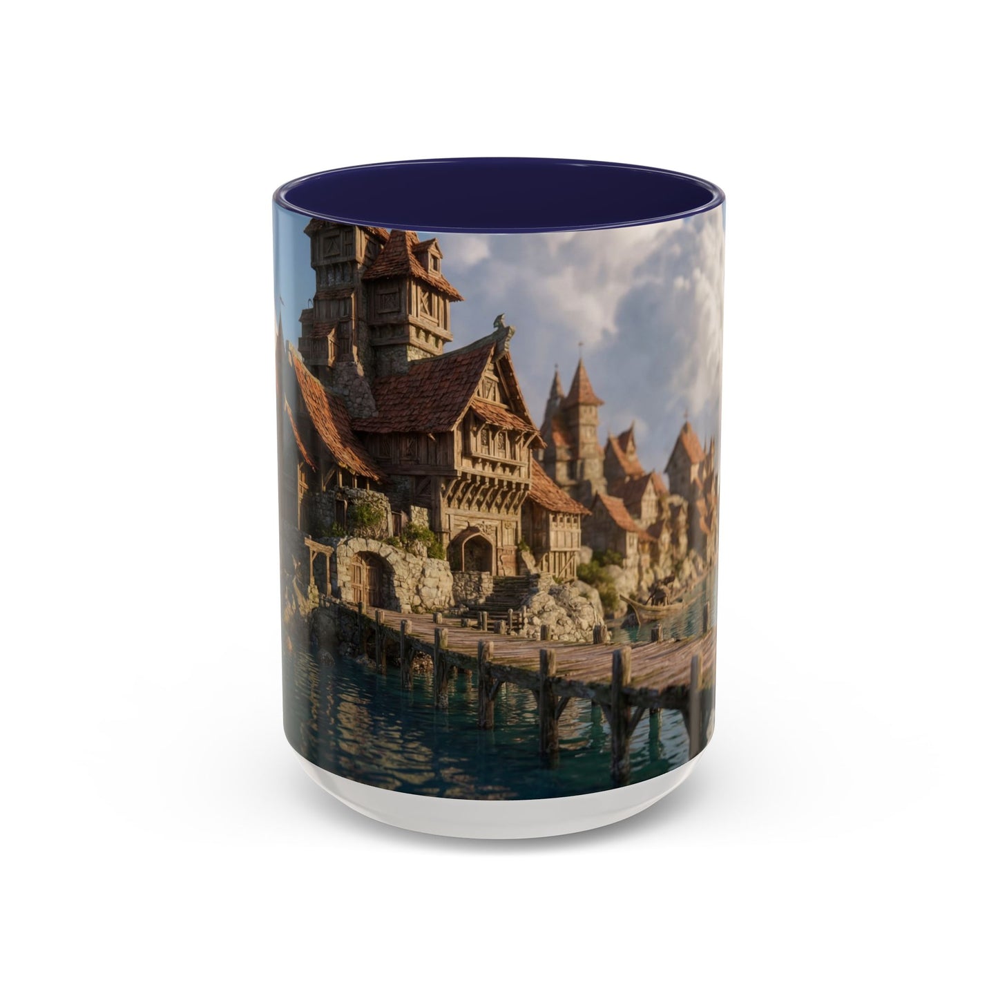 Harbor's Whisper Accent Coffee Mug (11, 15oz) – Sunset Village by the Sea