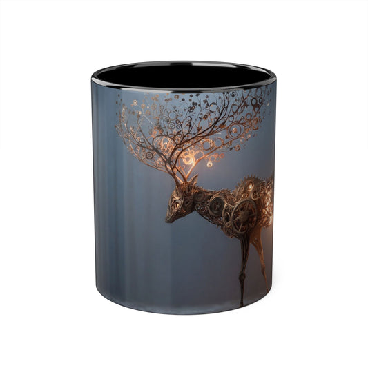 Gears and Timber Accent Mugs, 11oz – Clockwork Spirit Forest Walker