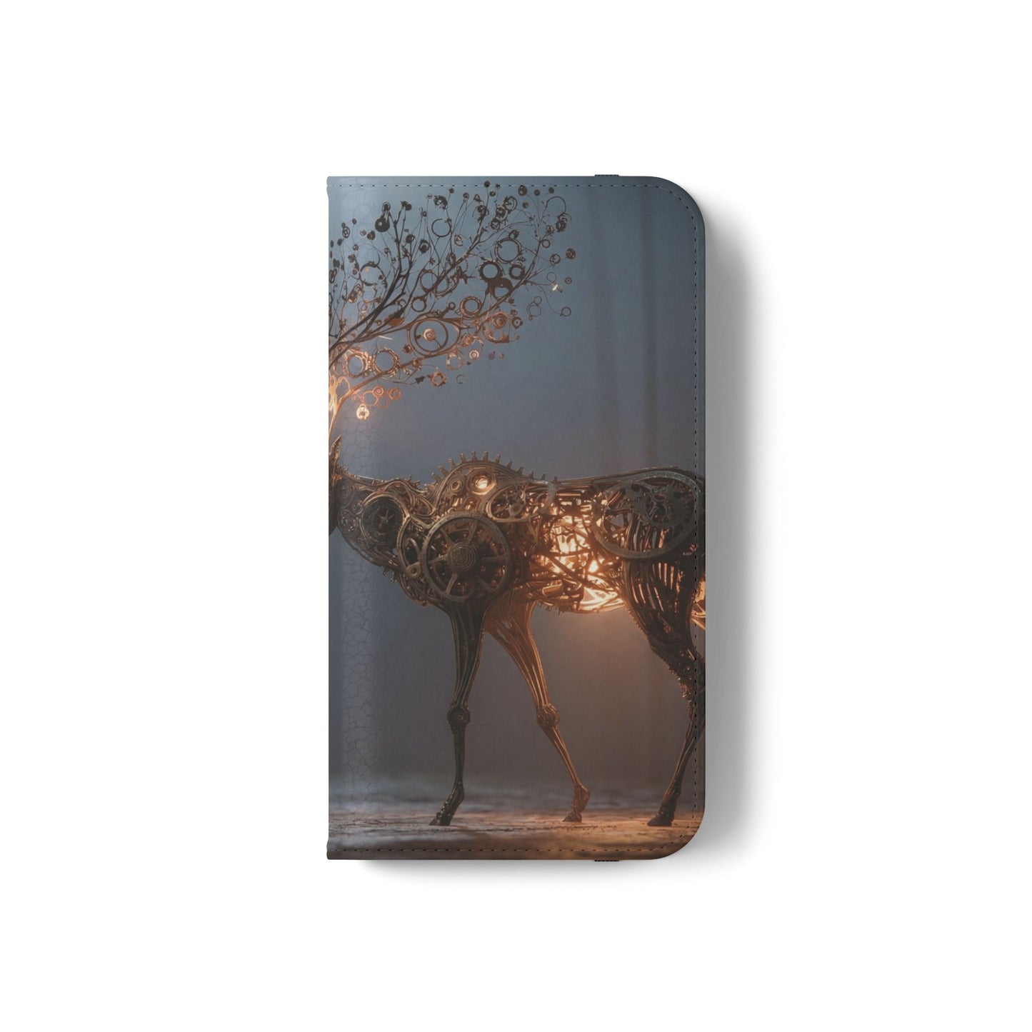 Mechanical Deer Flip Cases – Gears and Twilight Forest Guardian