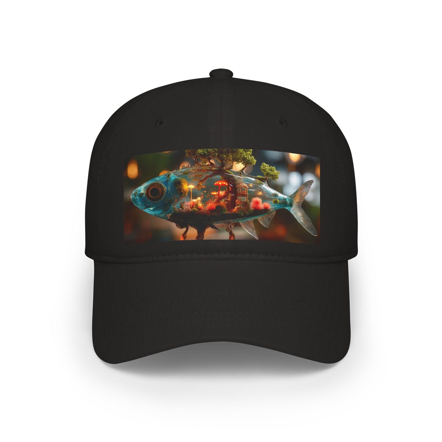 Forest Within Fish Low Profile Baseball Cap – Bioluminescent Underwater Sanctuary