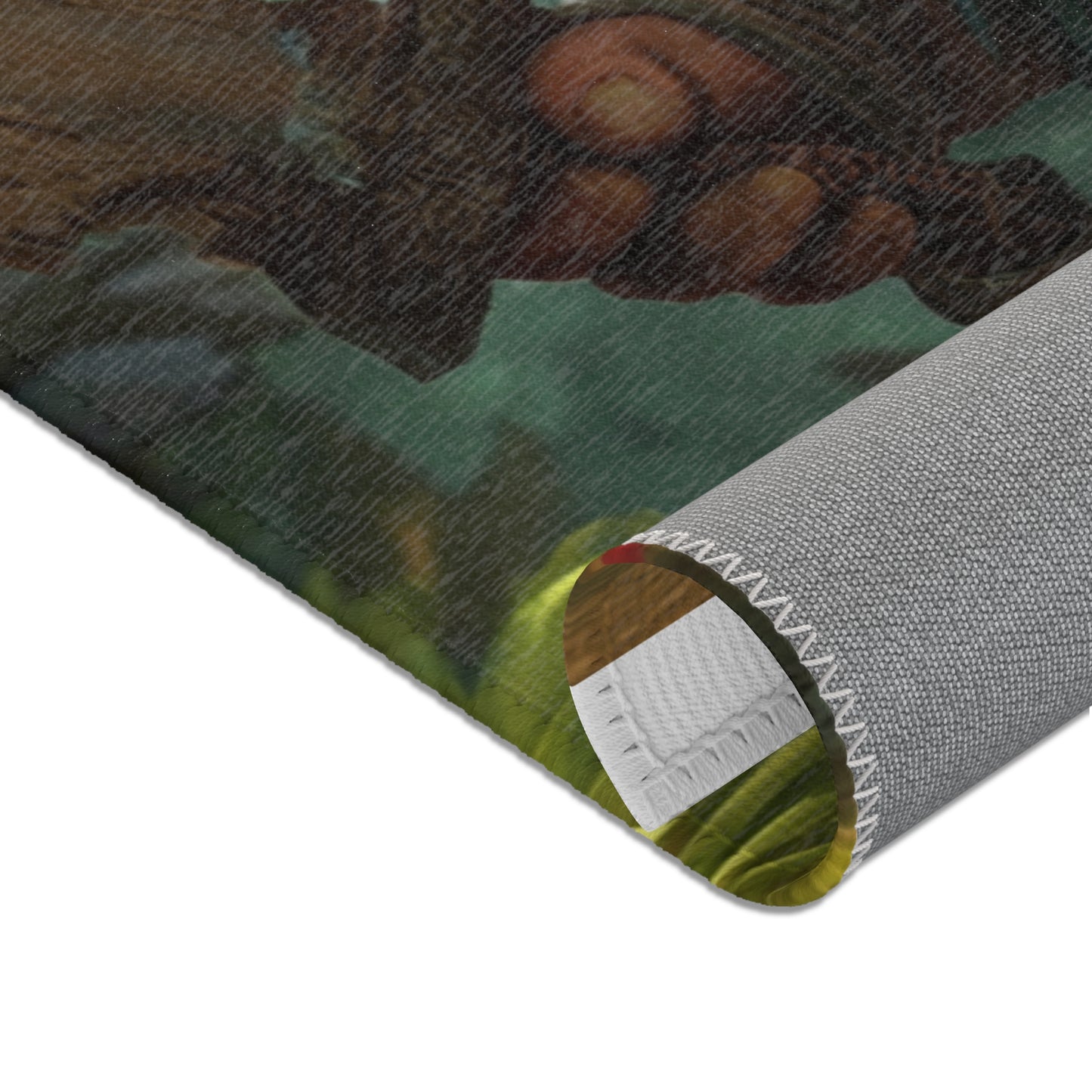 Mushroom Knight Area Rug – Sunlit Jungle Guardian