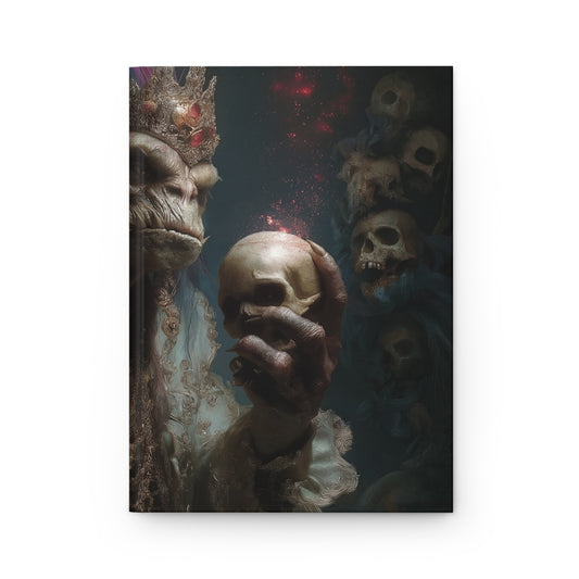 Crowned Gorilla King Hardcover Journal Matte – Throne of Skulls and Velvet Night