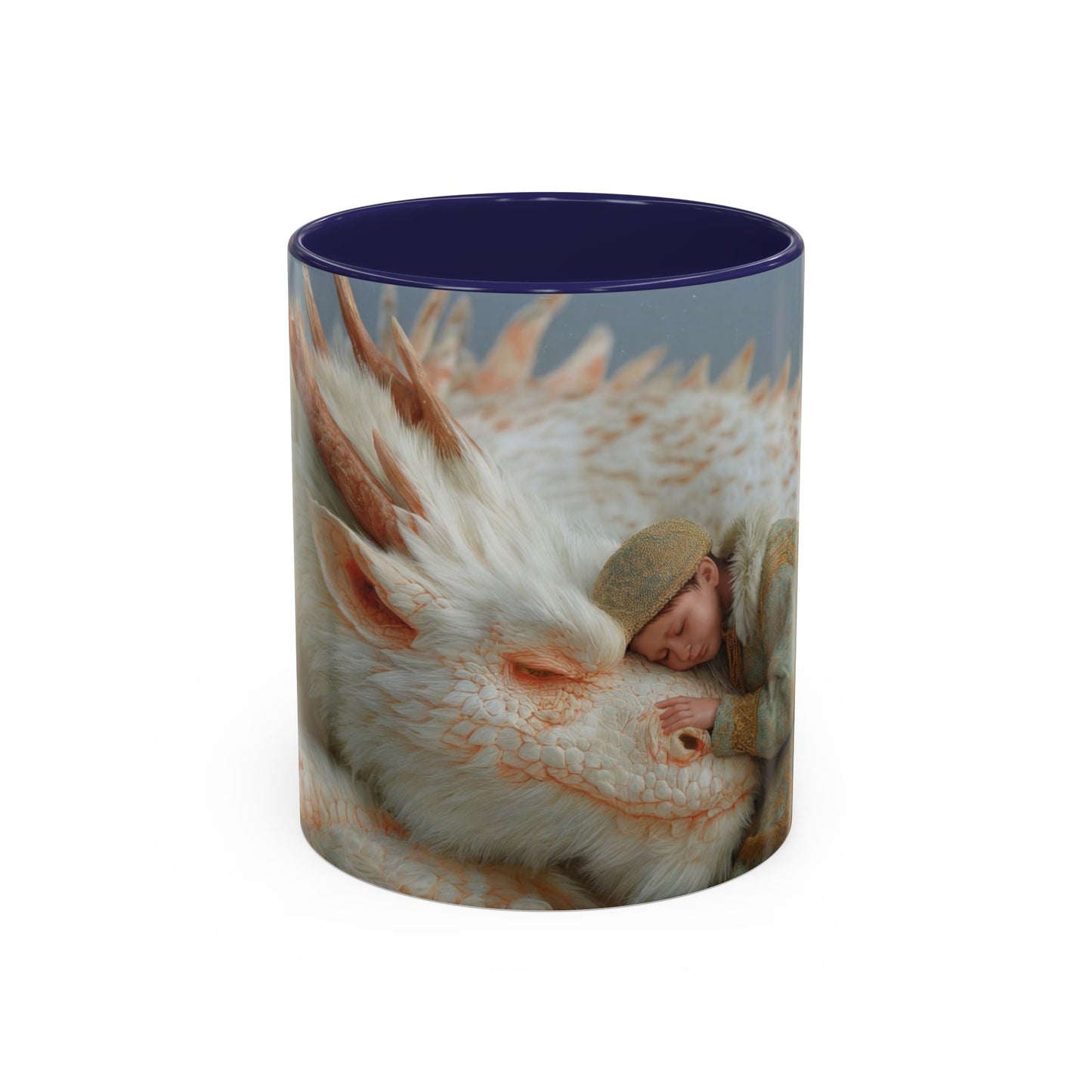 Sleeping Dragon Accent Coffee Mug (11, 15oz) – Frosty Snowdrift Lullaby