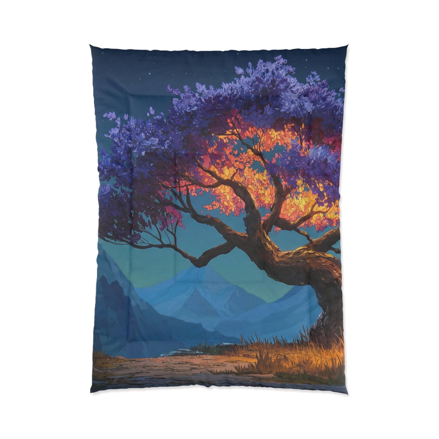 Celestial Tree Comforter – Twilight Bloom Dreamscape