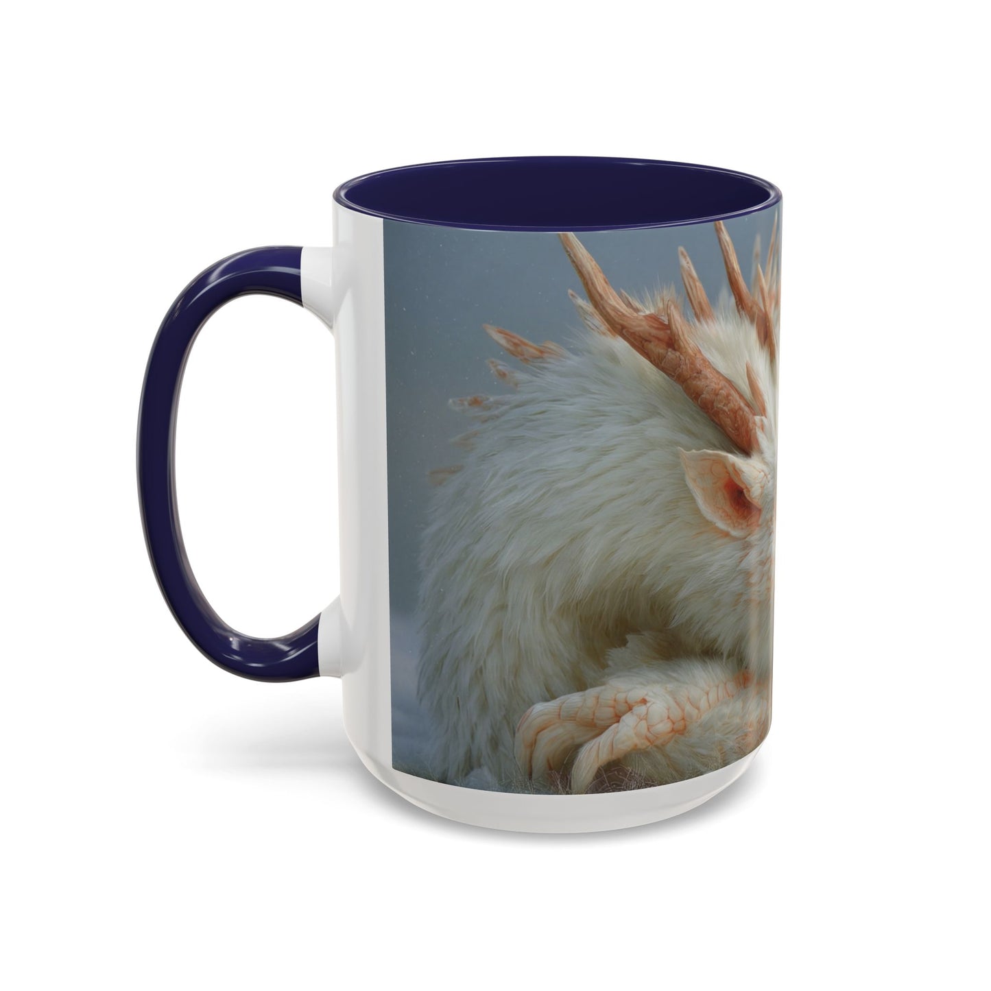 Sleeping Dragon Accent Coffee Mug (11, 15oz) – Frosty Snowdrift Lullaby