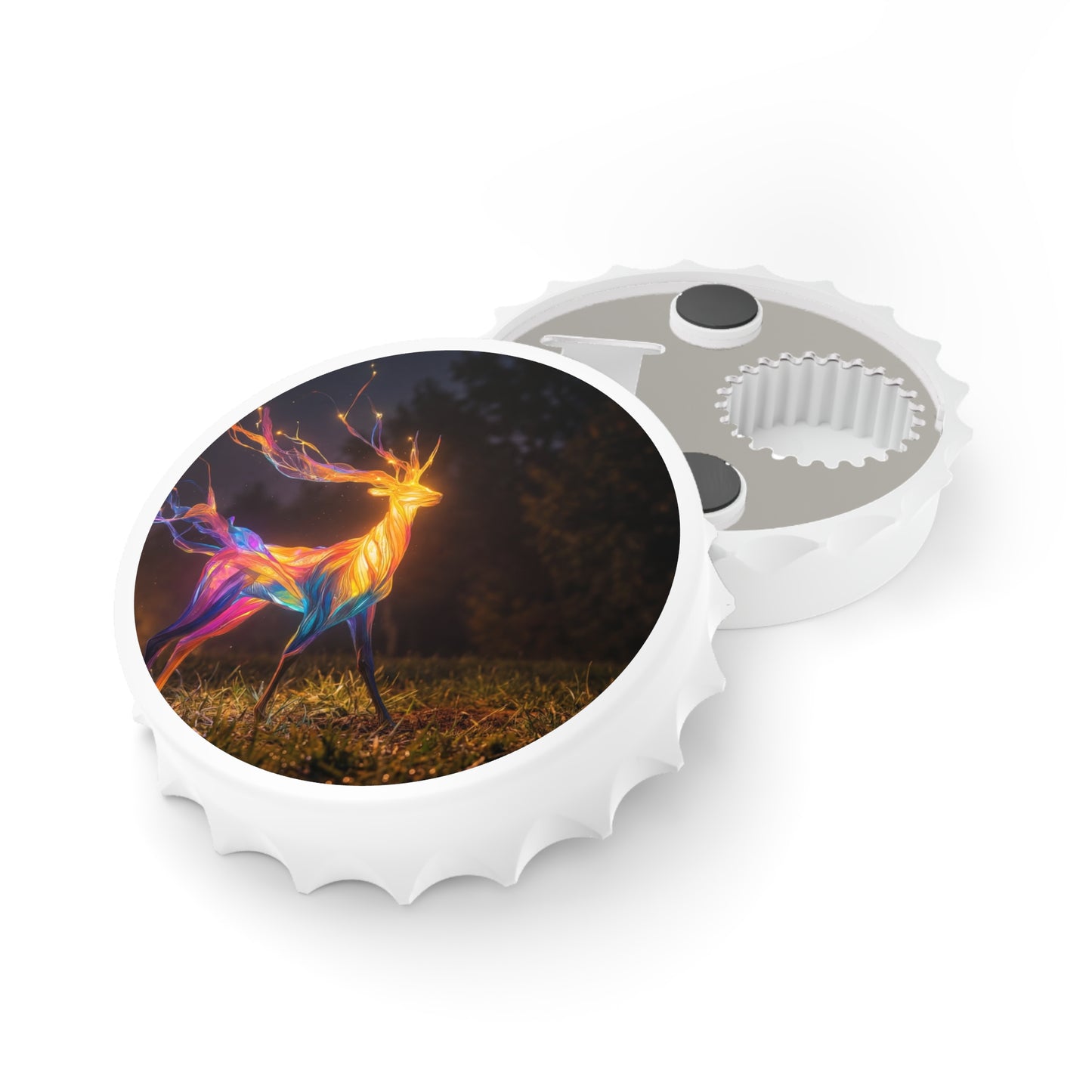 Chromatic Stag Bottle Opener – Liquid Light Forest Encounter