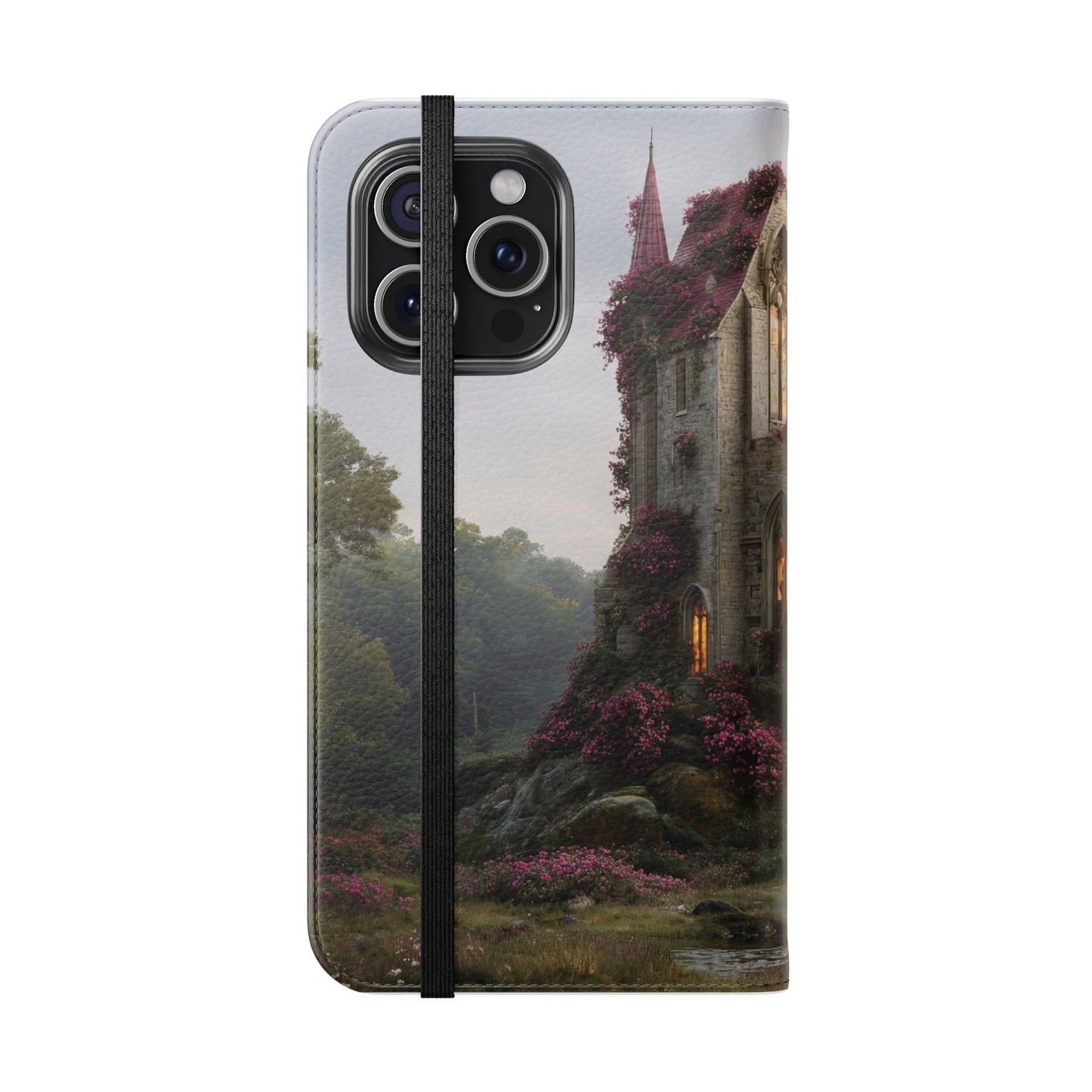 Blossom Spire Flip Cases – Pink Ivy Gothic Castle Cover