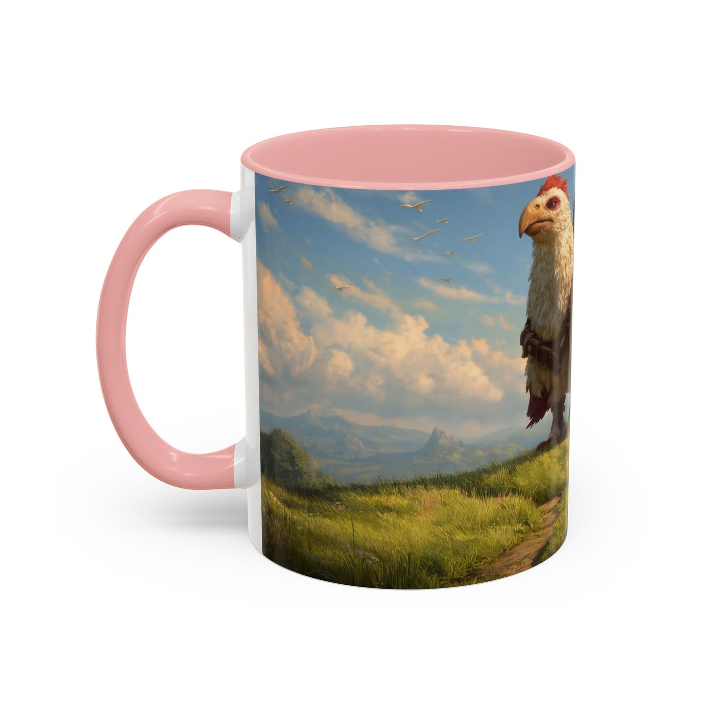 Great Aerie Pathfinder Mug – Dawn’s Flight Over Verdant Hills