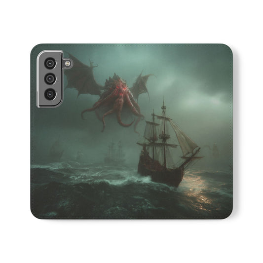 Leviathan Dragon Flip Cases – Crimson Sentinel at Sea