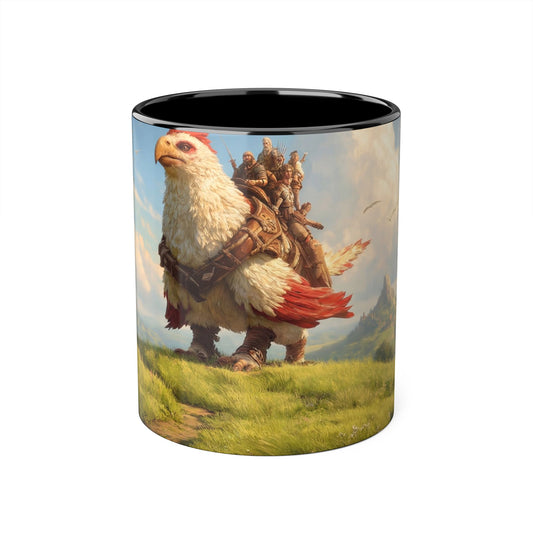 Titan Hawk Accent Mugs, 11oz – Mythic Riders on Sunlit Peak