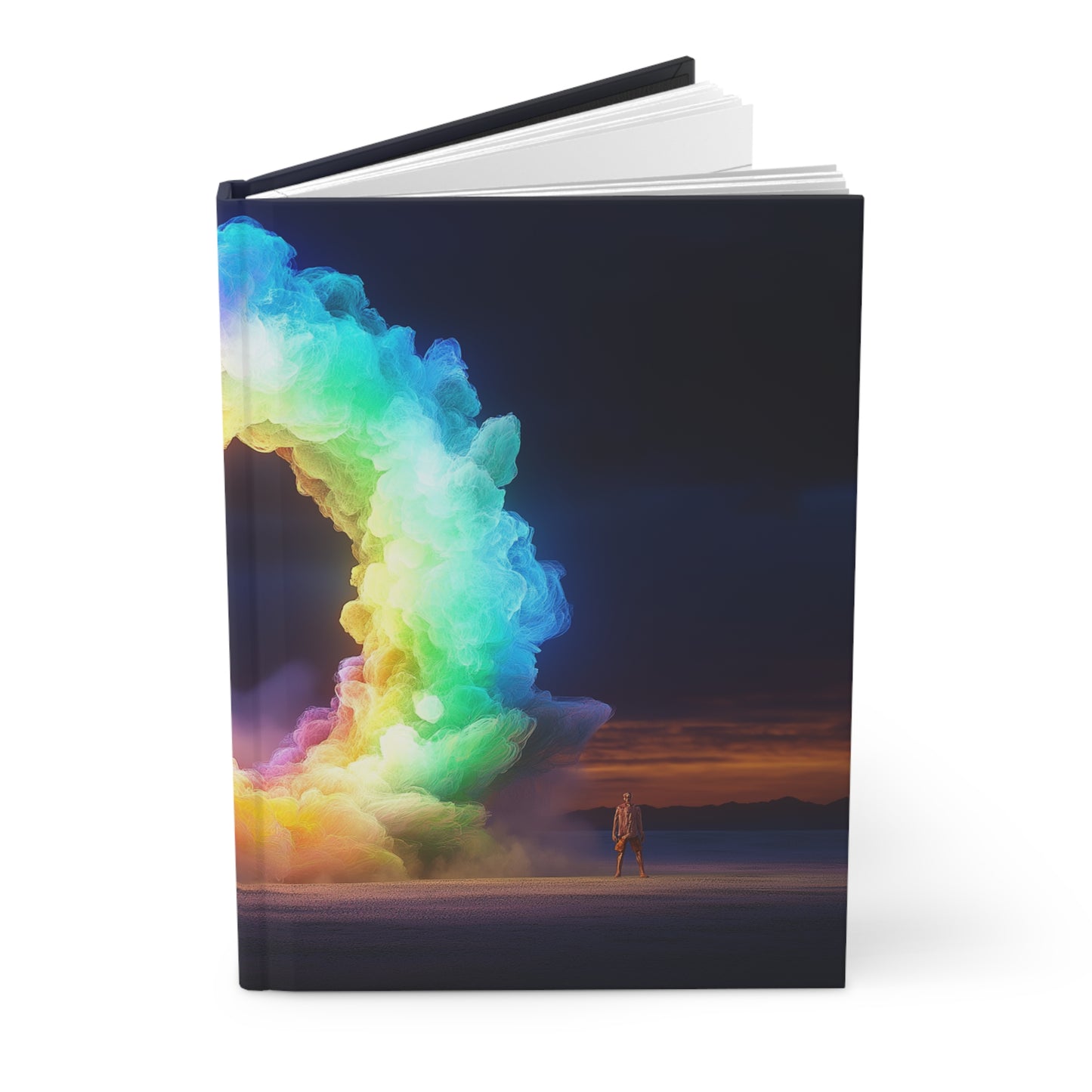 Rainbow Portal Hardcover Journal Matte – Standing at the Edge of Chromatic Wonder