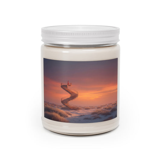 Solitary Spiral Staircase Scented Soy Candles with White Lid, 9oz – Sunset Ascension